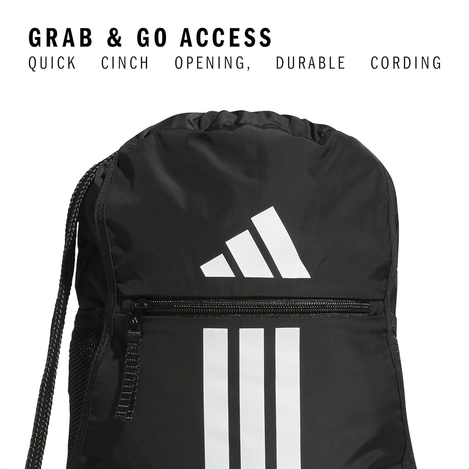 image:imageadidas Alliance Sackpack Drawstring Backpack for Sports Small Gym BagBlack3