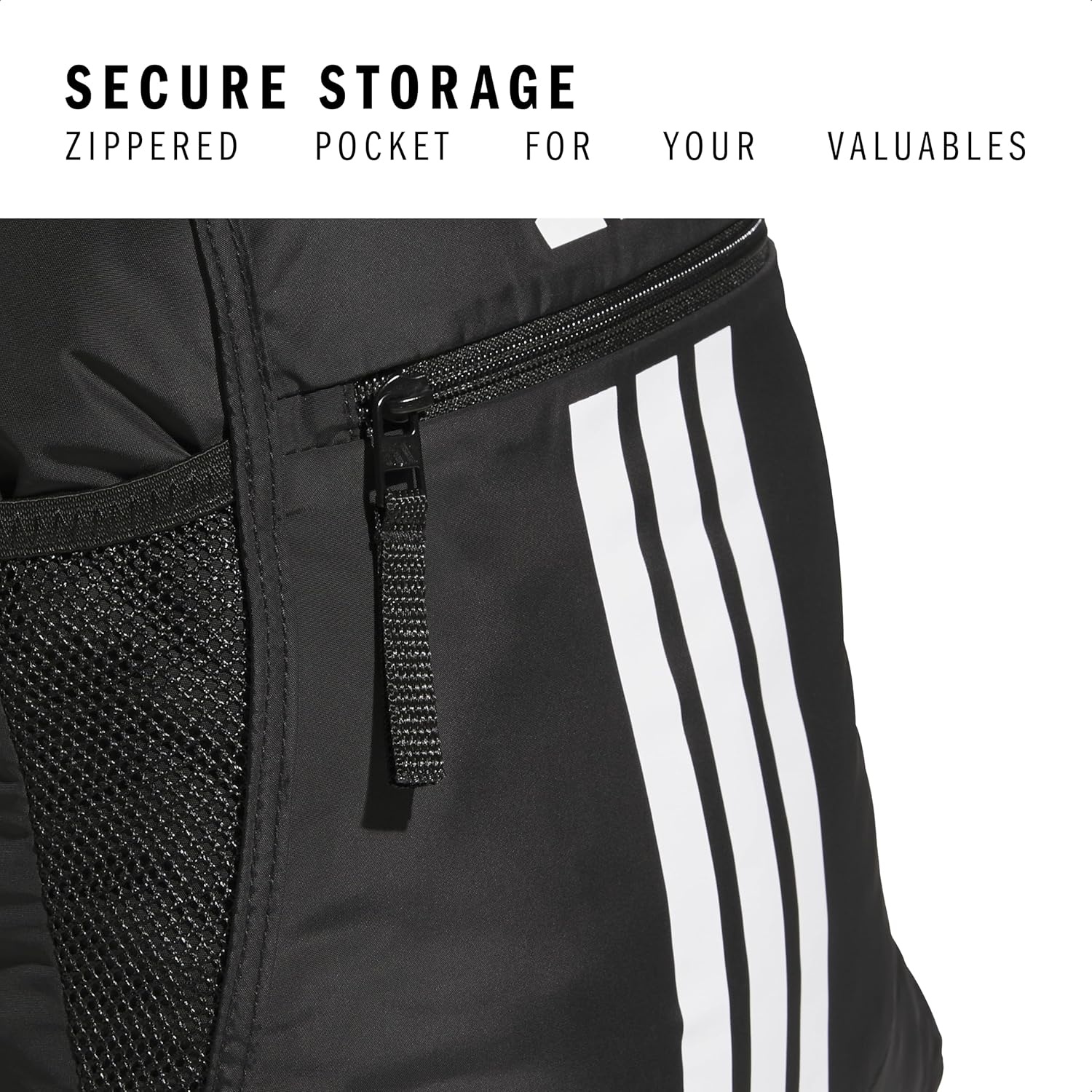 image:imageadidas Alliance Sackpack Drawstring Backpack for Sports Small Gym BagBlack3