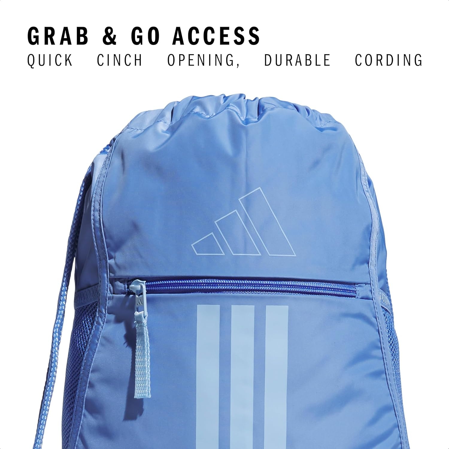 image:imageadidas Alliance Sackpack Drawstring Backpack for Sports Small Gym BagBlue FusionGlow Blue3