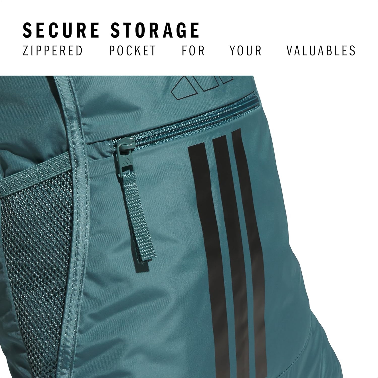 image:imageadidas Alliance Sackpack Drawstring Backpack for Sports Small Gym BagPreloved Teal GreenBlack3