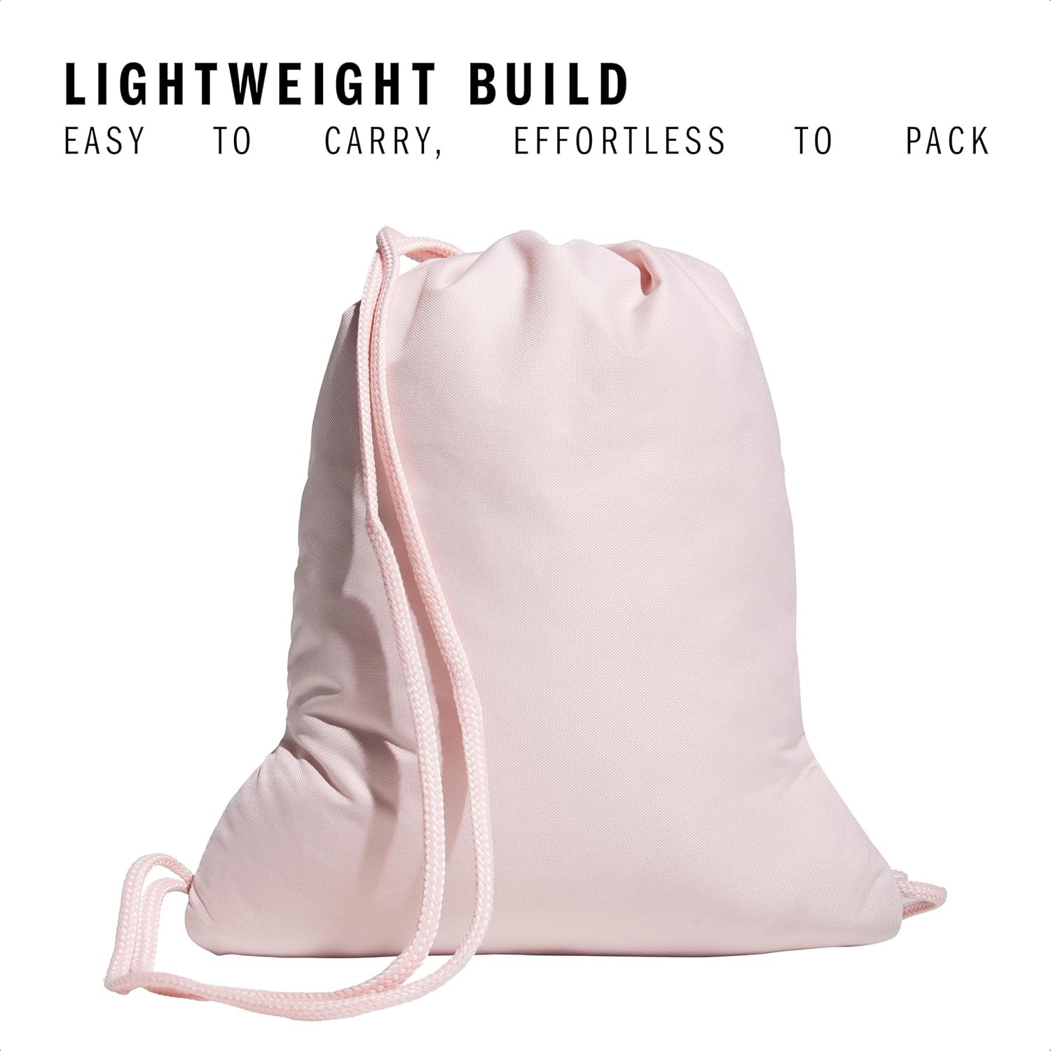 image:imageadidas Alliance Sackpack Drawstring Backpack for Sports Small Gym BagSandy PinkWhite2