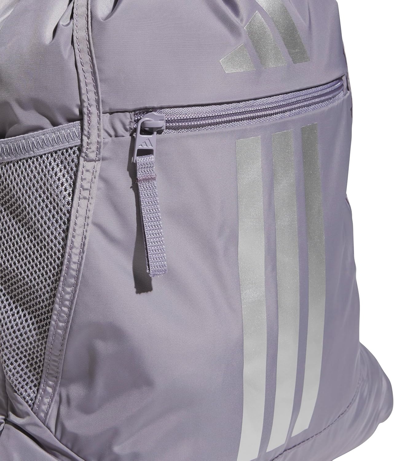 image:imageadidas Alliance Sackpack Drawstring Backpack for Sports Small Gym BagSlate GreySilver Metallic3