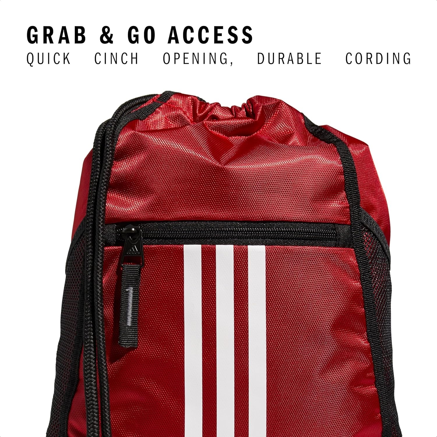 image:imageadidas Alliance Sackpack Drawstring Backpack for Sports Small Gym BagTeam Power Red2