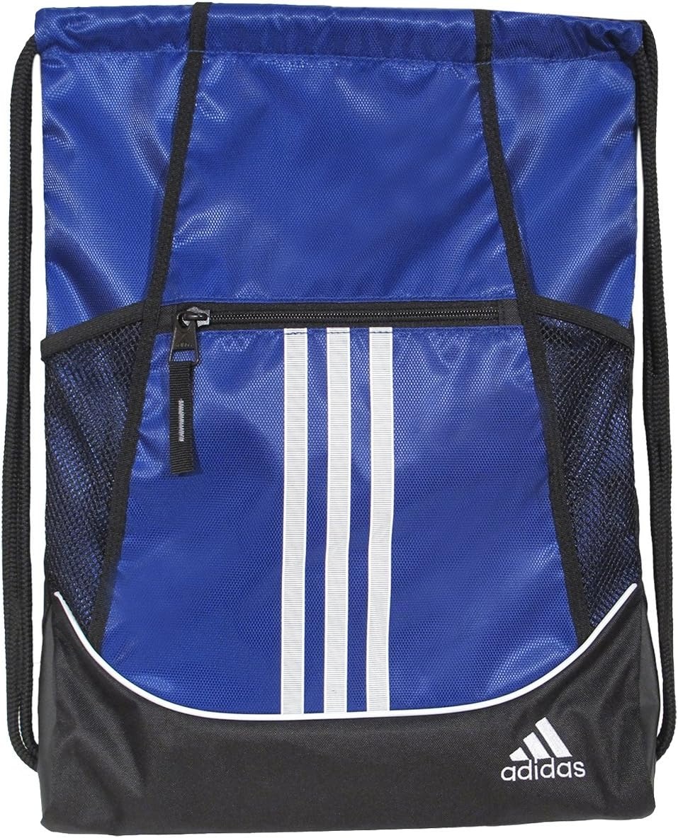 image:imageadidas Alliance Sackpack Drawstring Backpack for Sports Small Gym BagTeam Royal Blue2