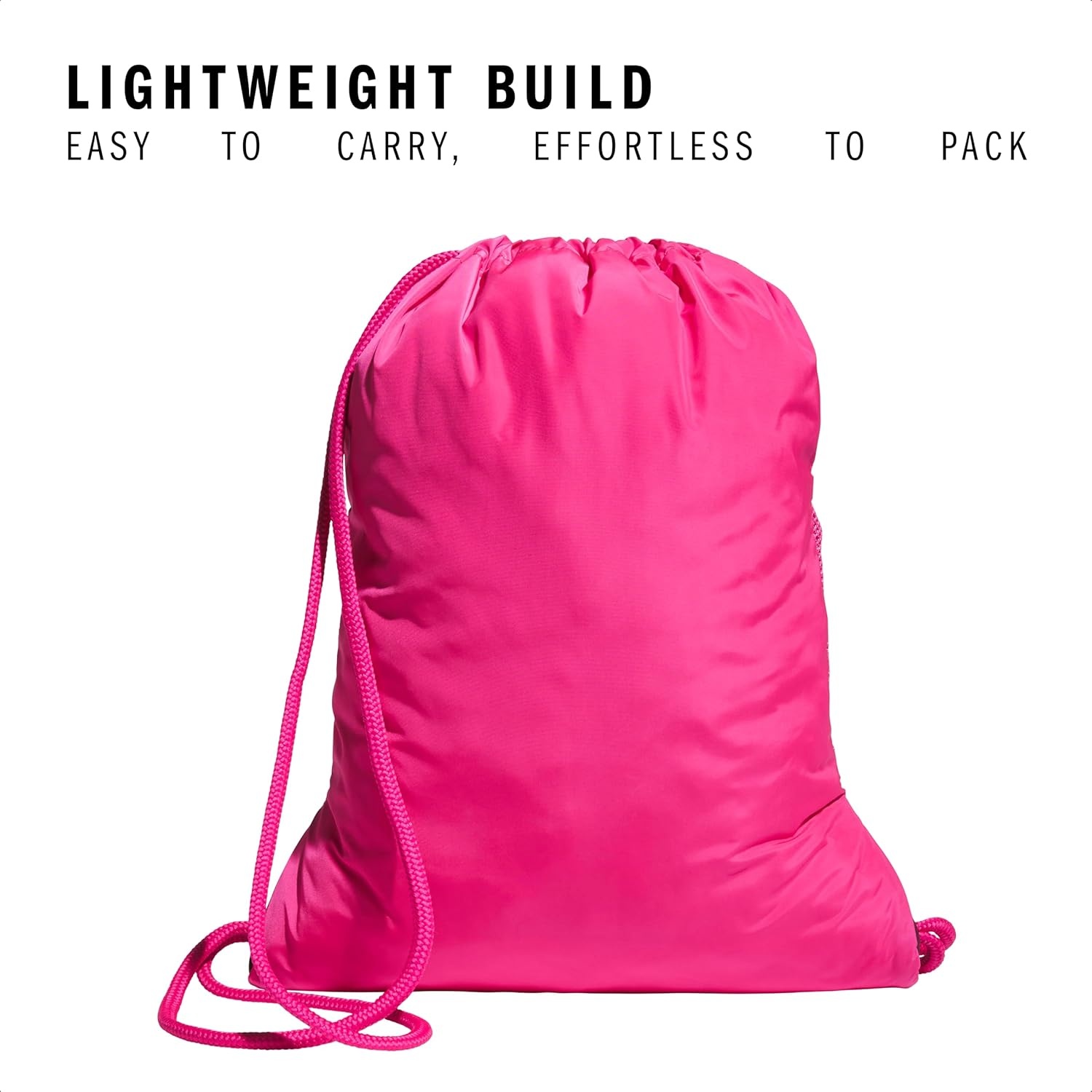 image:imageadidas Alliance Sackpack Drawstring Backpack for Sports Small Gym BagTeam Shock Pink 2White3