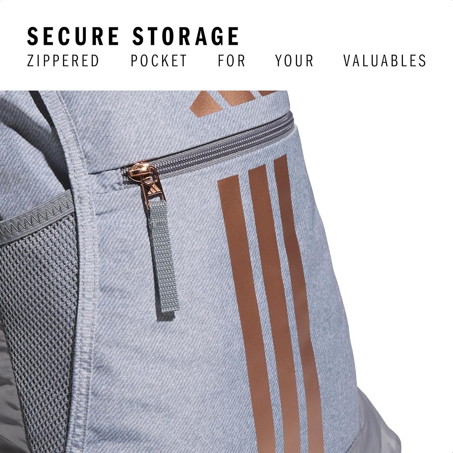 image:imageadidas Alliance Sackpack Drawstring Backpack for Sports Small Gym BagTwill GreyRose GoldGrey3