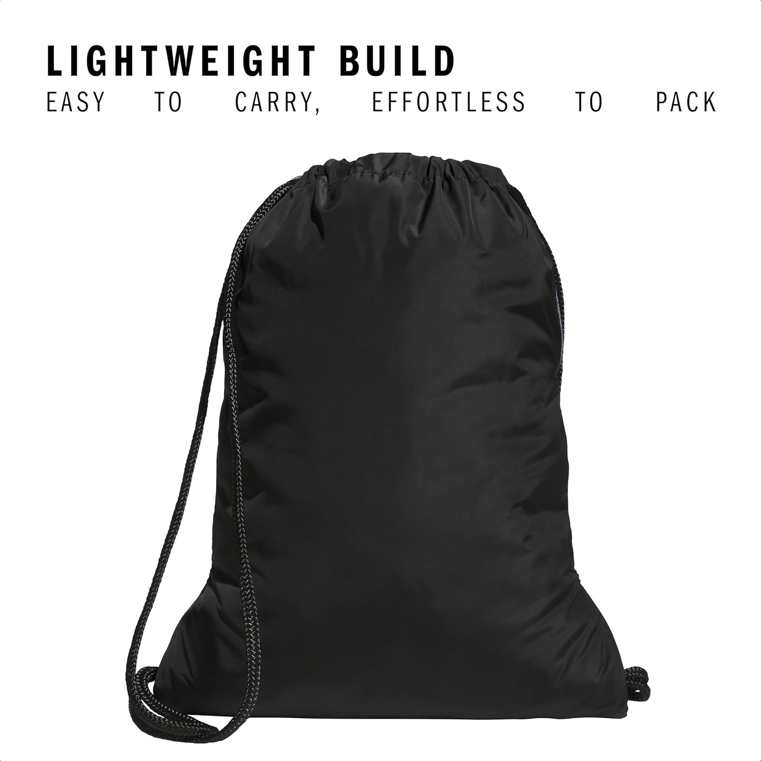 image:imageadidas Alliance Sackpack Drawstring Backpack for Sports Small Gym BagTwill Onix GreyBlack3
