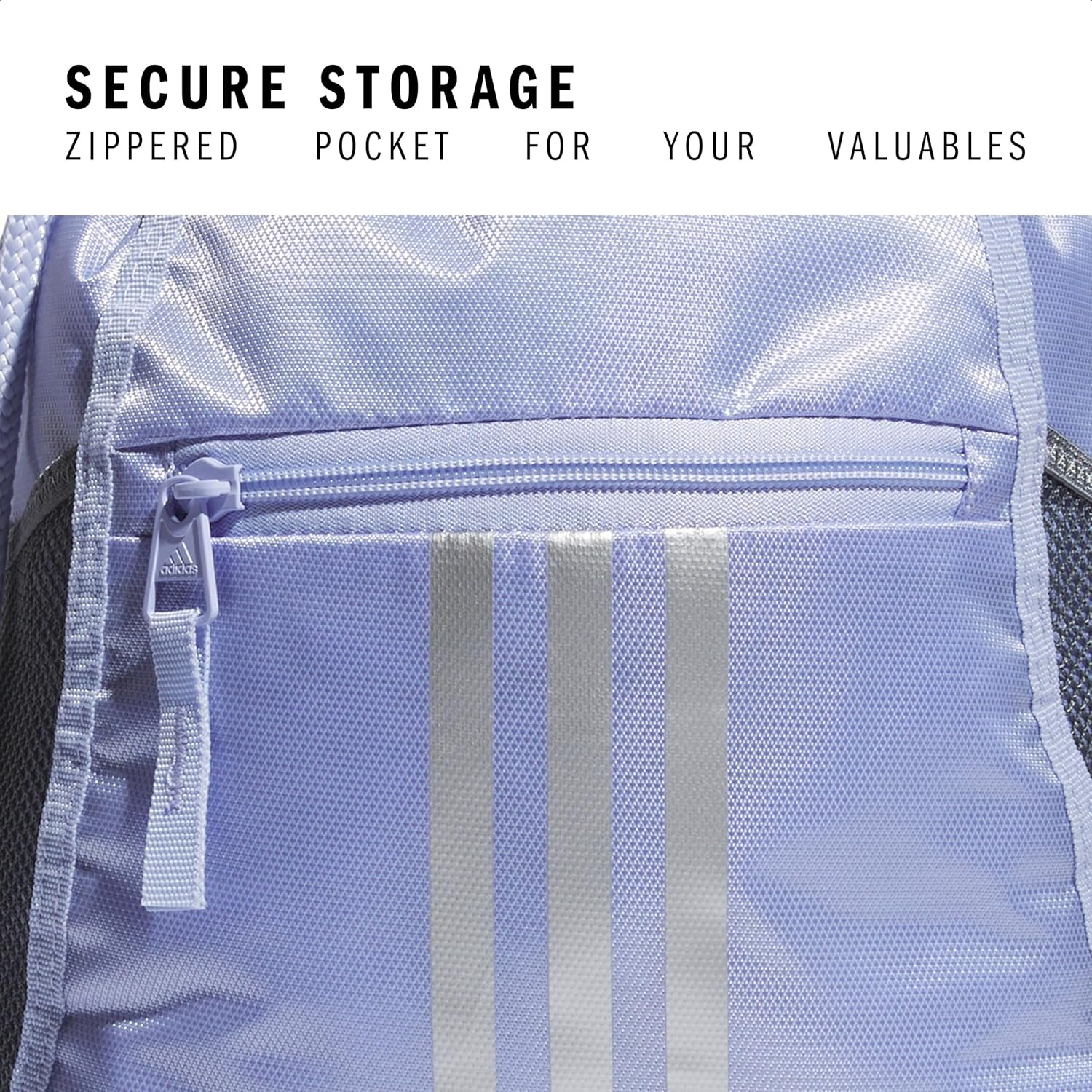 image:imageadidas Alliance Sackpack Drawstring Backpack for Sports Small Gym BagViolet Tone PurpleSilver Metallic2