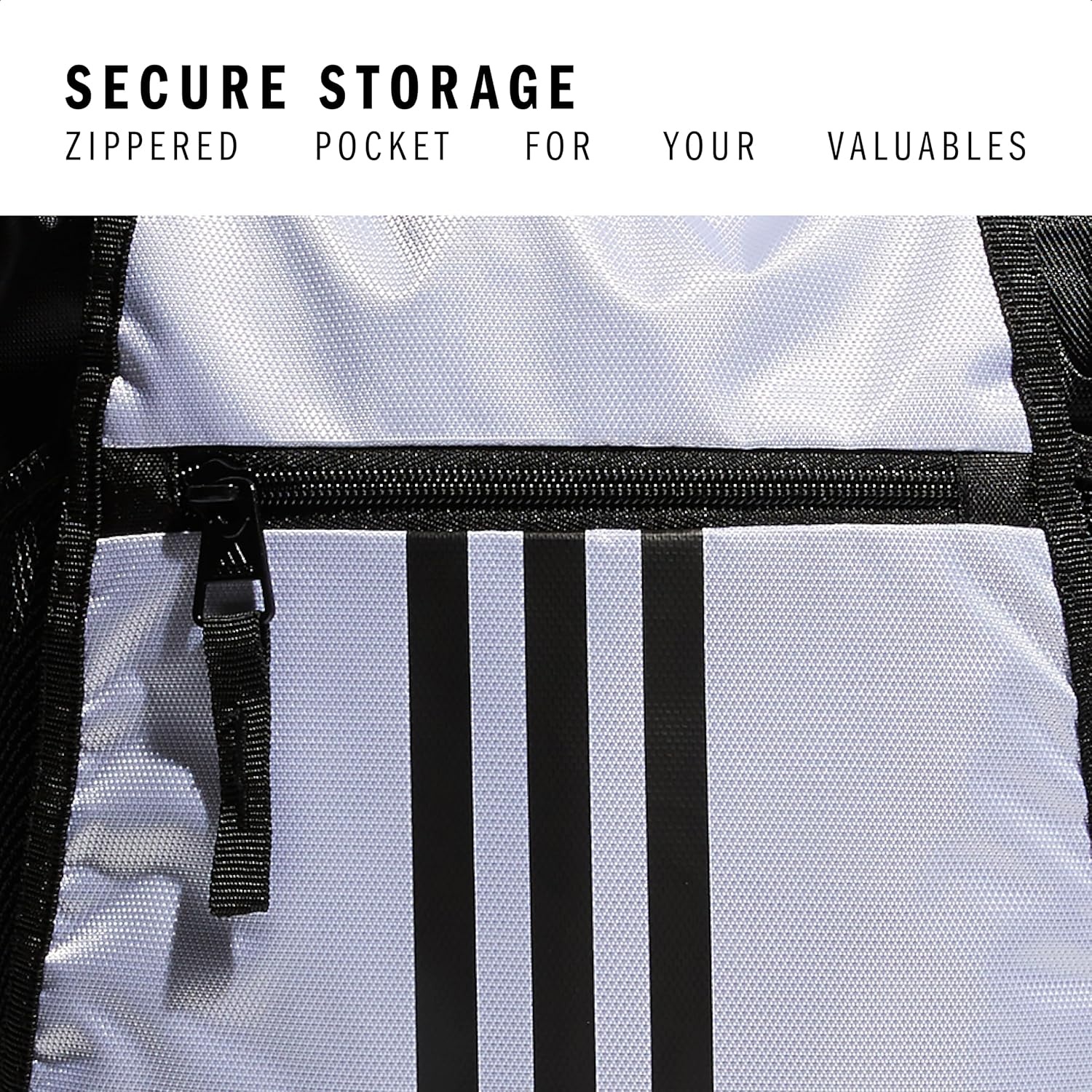image:imageadidas Alliance Sackpack Drawstring Backpack for Sports Small Gym BagWhiteBlack2
