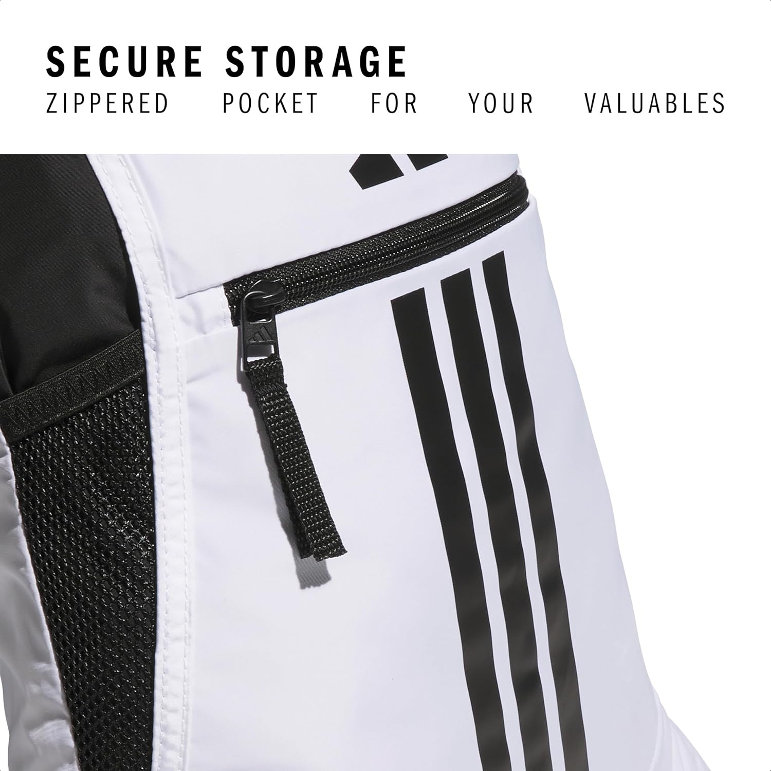 image:imageadidas Alliance Sackpack Drawstring Backpack for Sports Small Gym BagWhiteBlack3