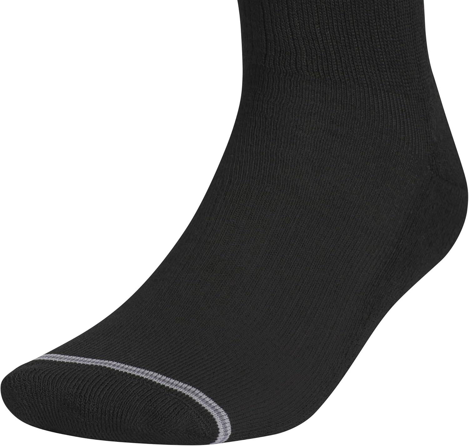 image:imageadidas Cushioned Crew Socks 3PairBlackWhiteCool Light HeatherFoundation2