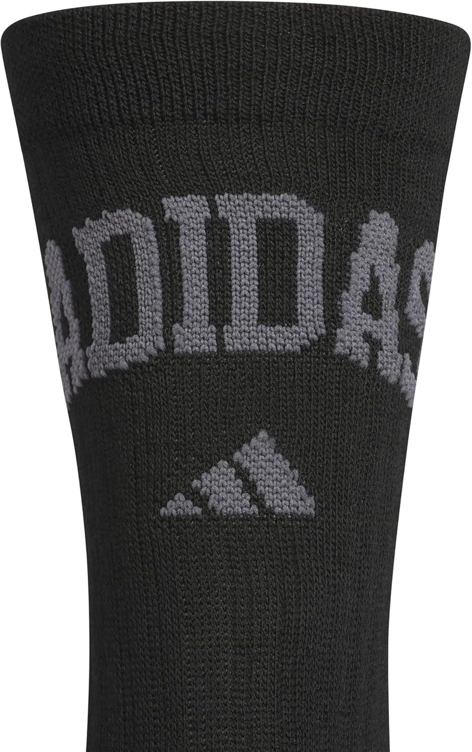 image:imageadidas Cushioned Crew Socks 3PairBlackWhiteCool Light HeatherFoundation2