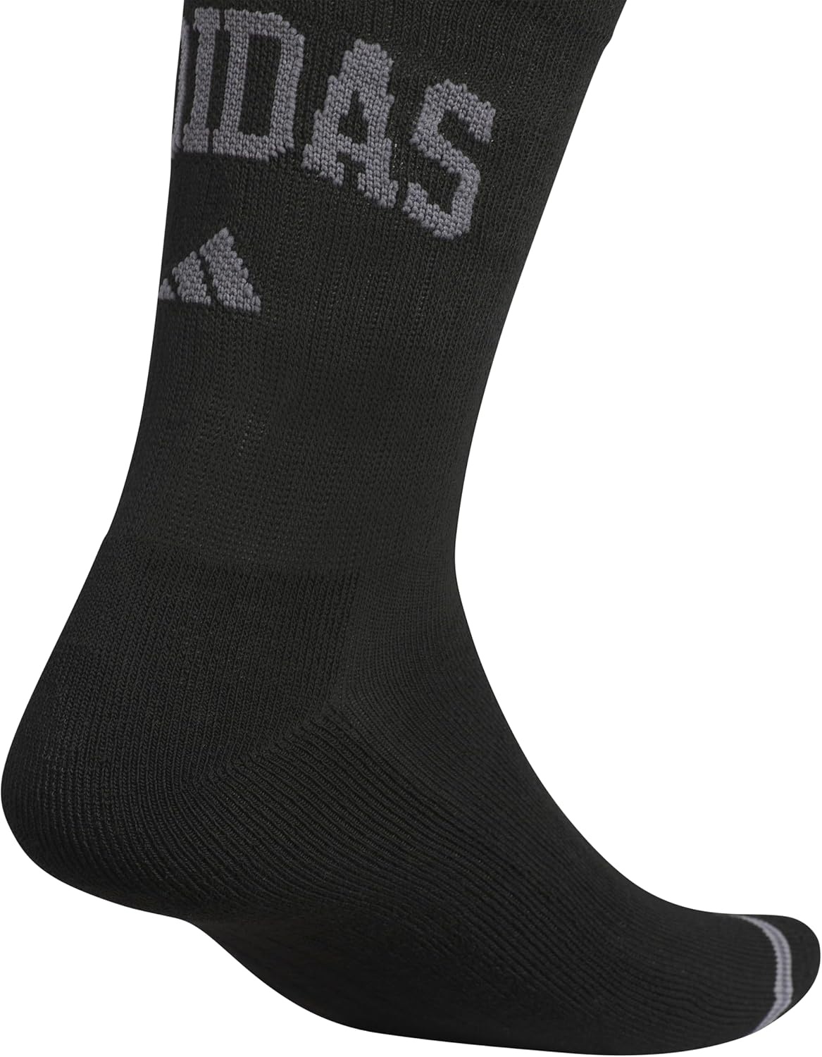 image:imageadidas Cushioned Crew Socks 3PairBlackWhiteCool Light HeatherFoundation2
