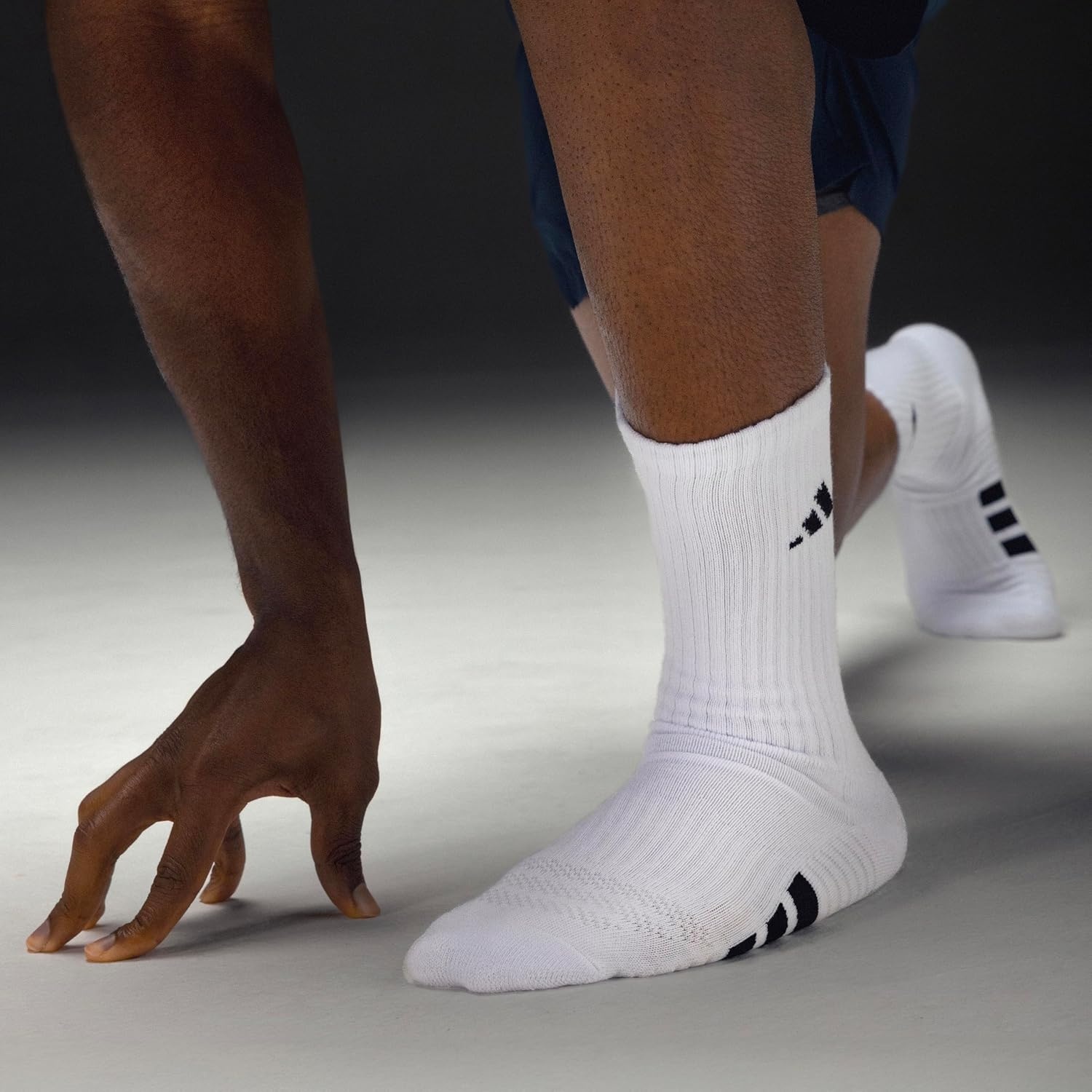 image:imageadidas Cushioned Crew Socks 3PairWhiteBlackClear Grey4
