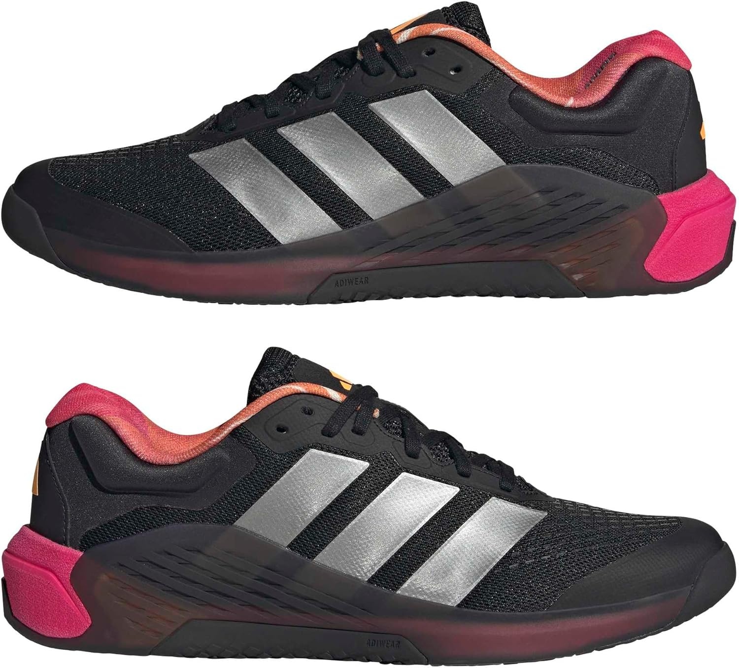 image:imageadidas Mens Dropset 4 Training Sneakers Shoes BlackBlackIron MetallicShock Pink