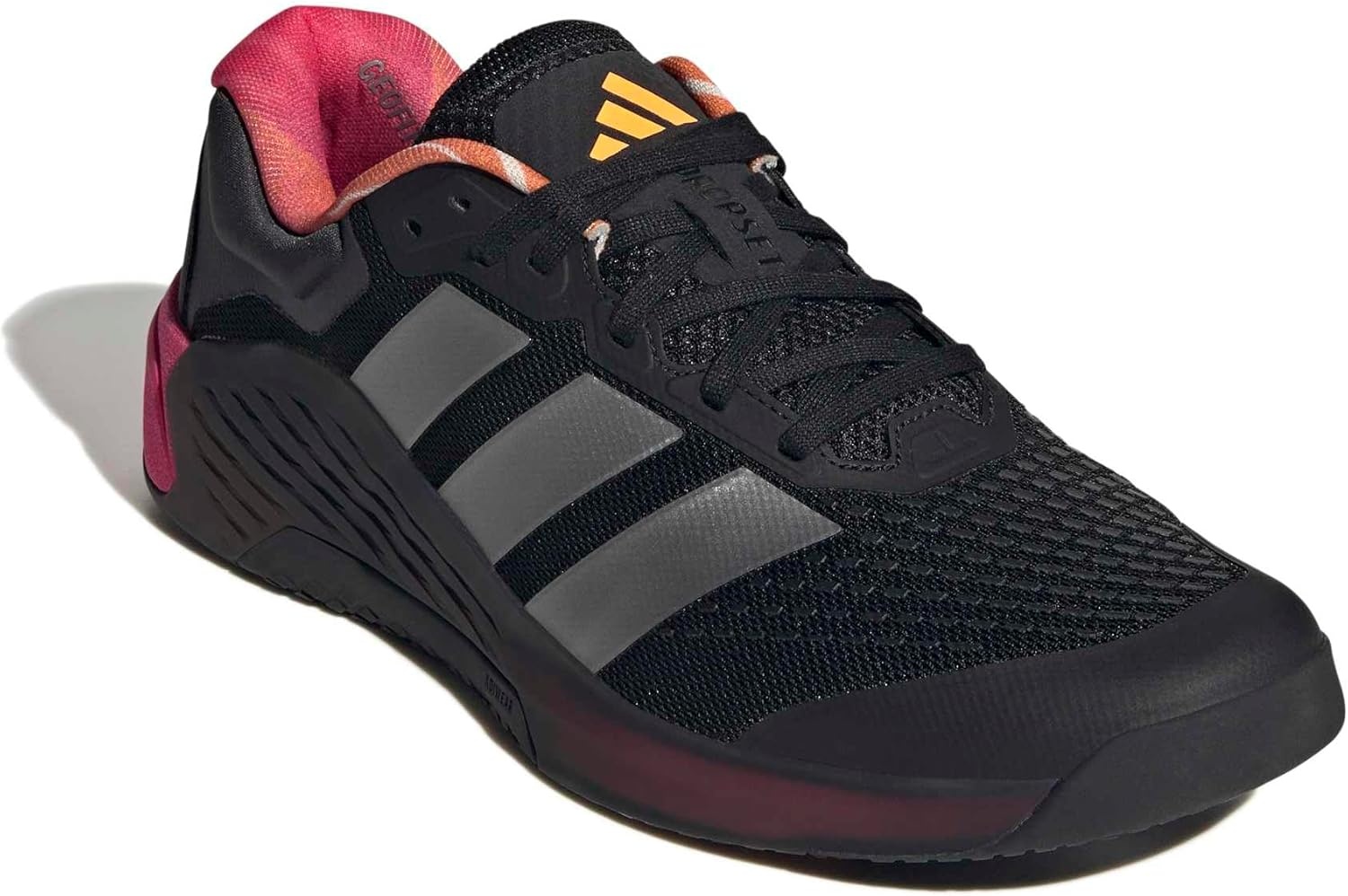 image:imageadidas Mens Dropset 4 Training Sneakers Shoes BlackBlackIron MetallicShock Pink