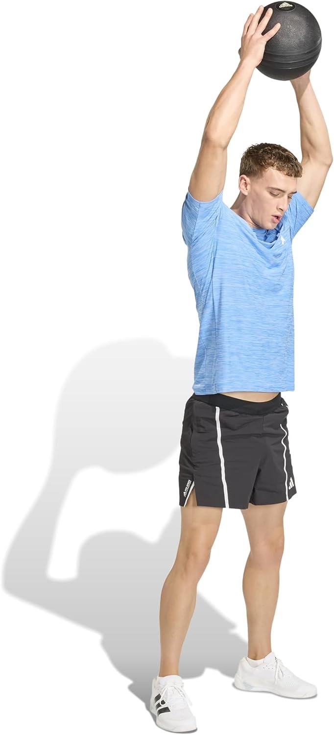 image:imageadidas Mens Workout Essentials Flex TShirtRay Blue Melange