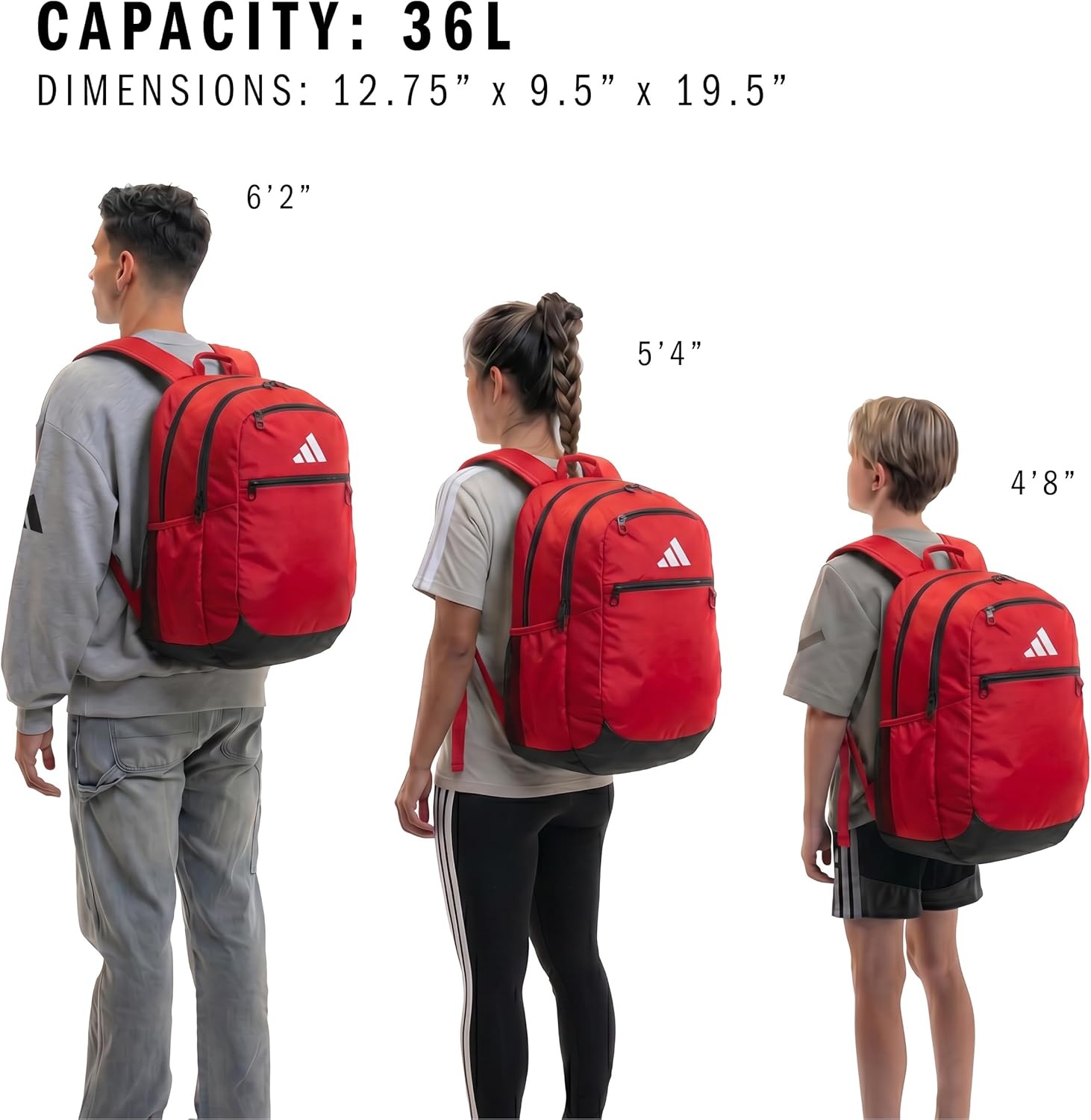 image:imageadidas Striker 3 Team Sports Backpack Daypack for Sports Gym Travel 36LPower Red