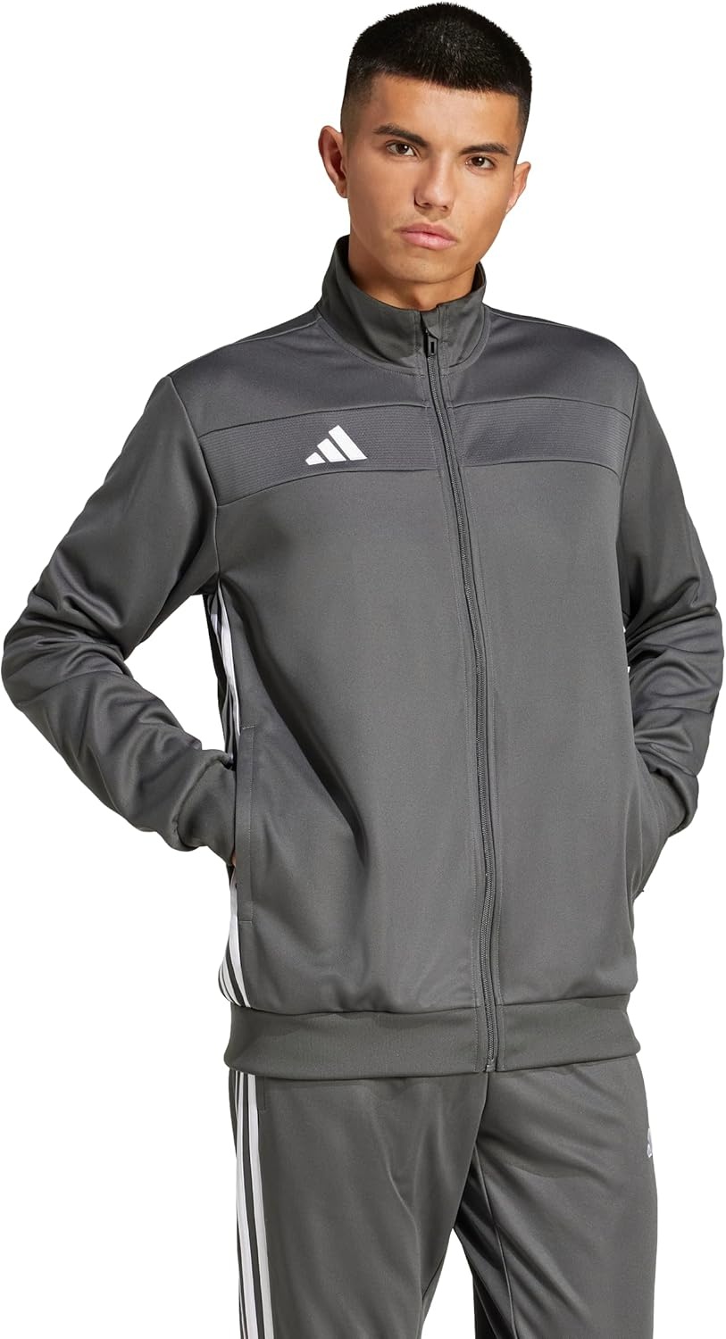 image:imageadidas Tiro 25 Essentials Training Track TopGreyWhite