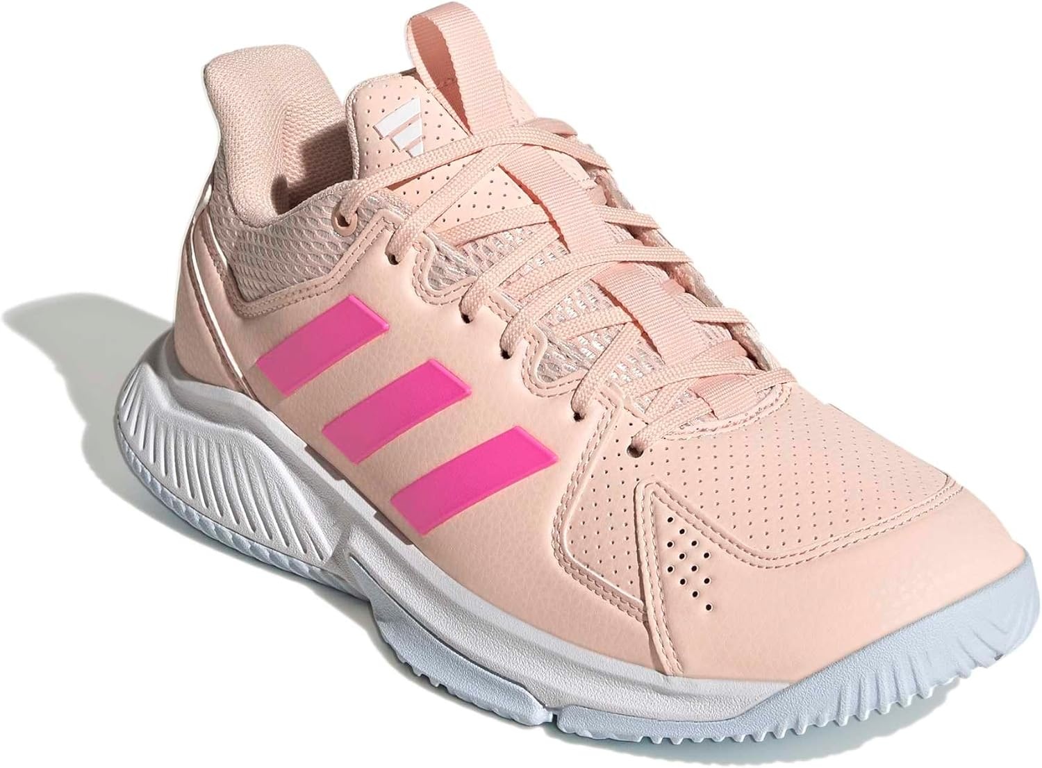 image:imageadidas Womens Court Flight Indoor Volleyball Volleyball Sneakers Shoes PinkBlush PinkLucid PinkWhite