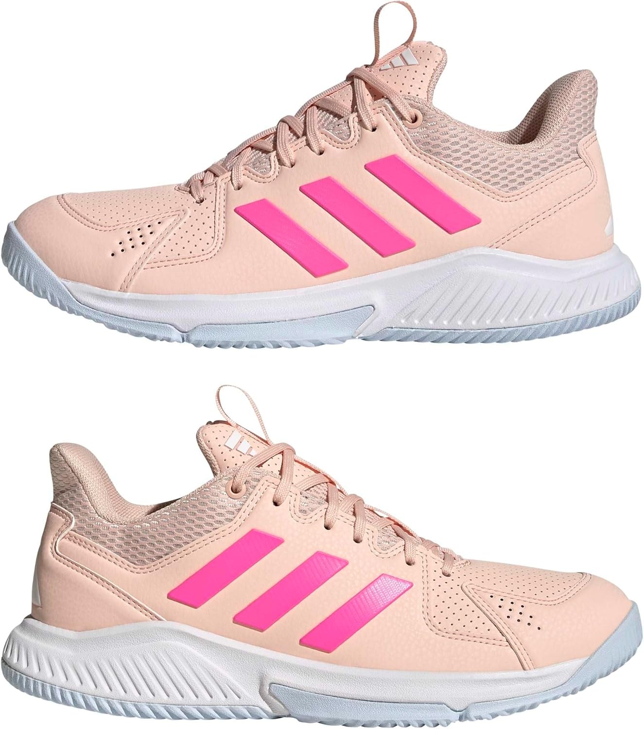 image:imageadidas Womens Court Flight Indoor Volleyball Volleyball Sneakers Shoes PinkBlush PinkLucid PinkWhite