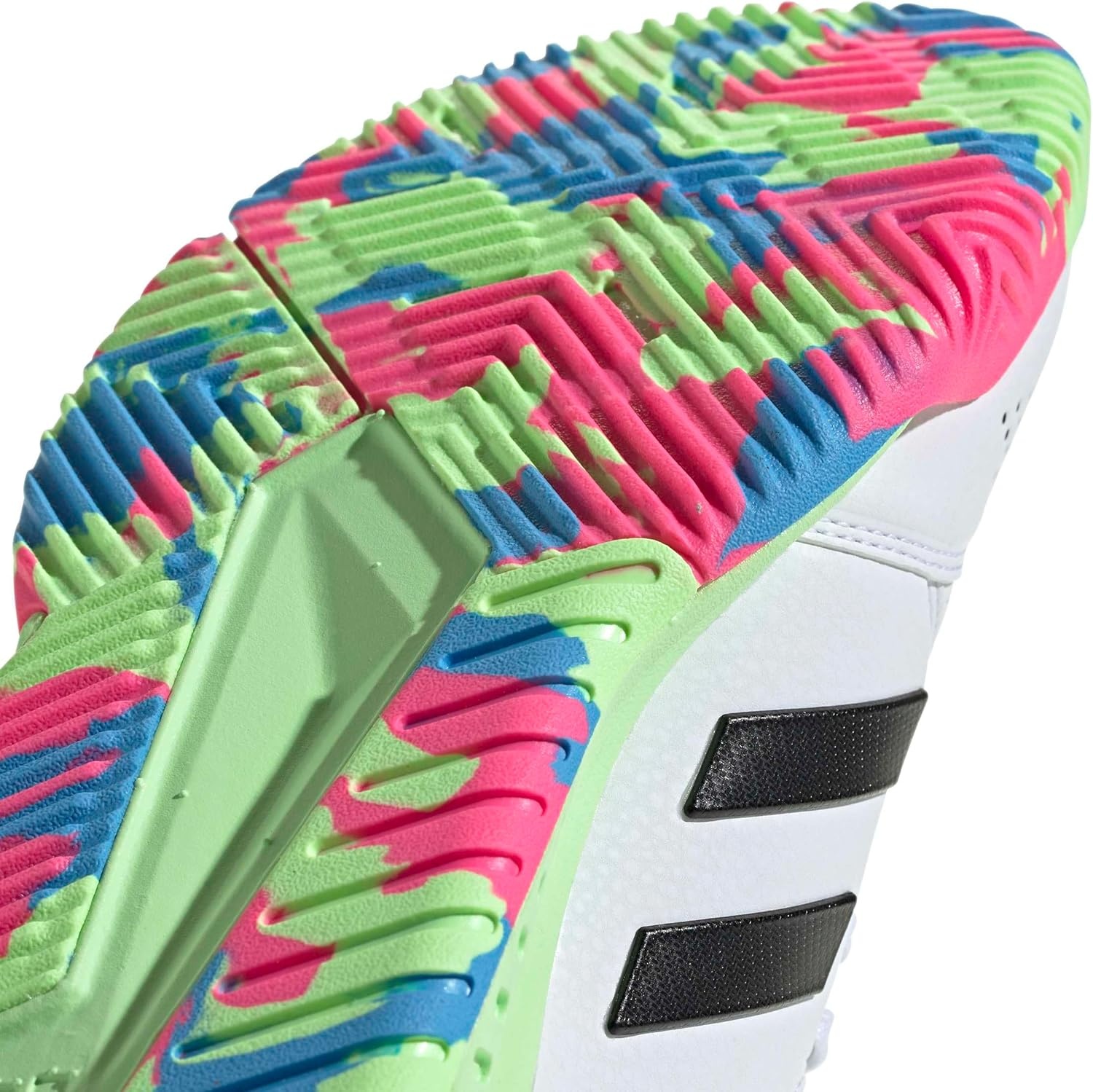 image:imageadidas Womens Court Flight Indoor Volleyball Volleyball Sneakers Shoes PinkWhiteBlackGreen Spark