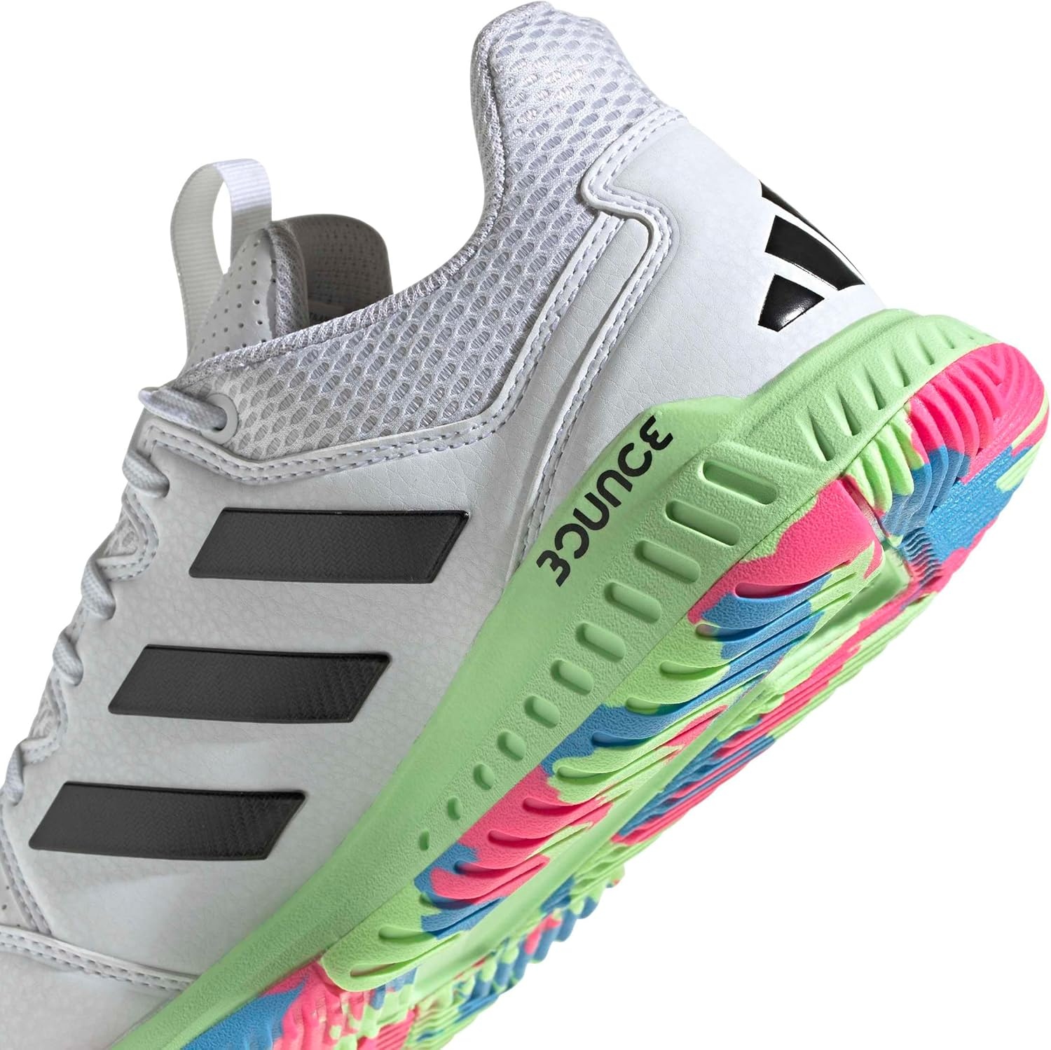 image:imageadidas Womens Court Flight Indoor Volleyball Volleyball Sneakers Shoes PinkWhiteBlackGreen Spark