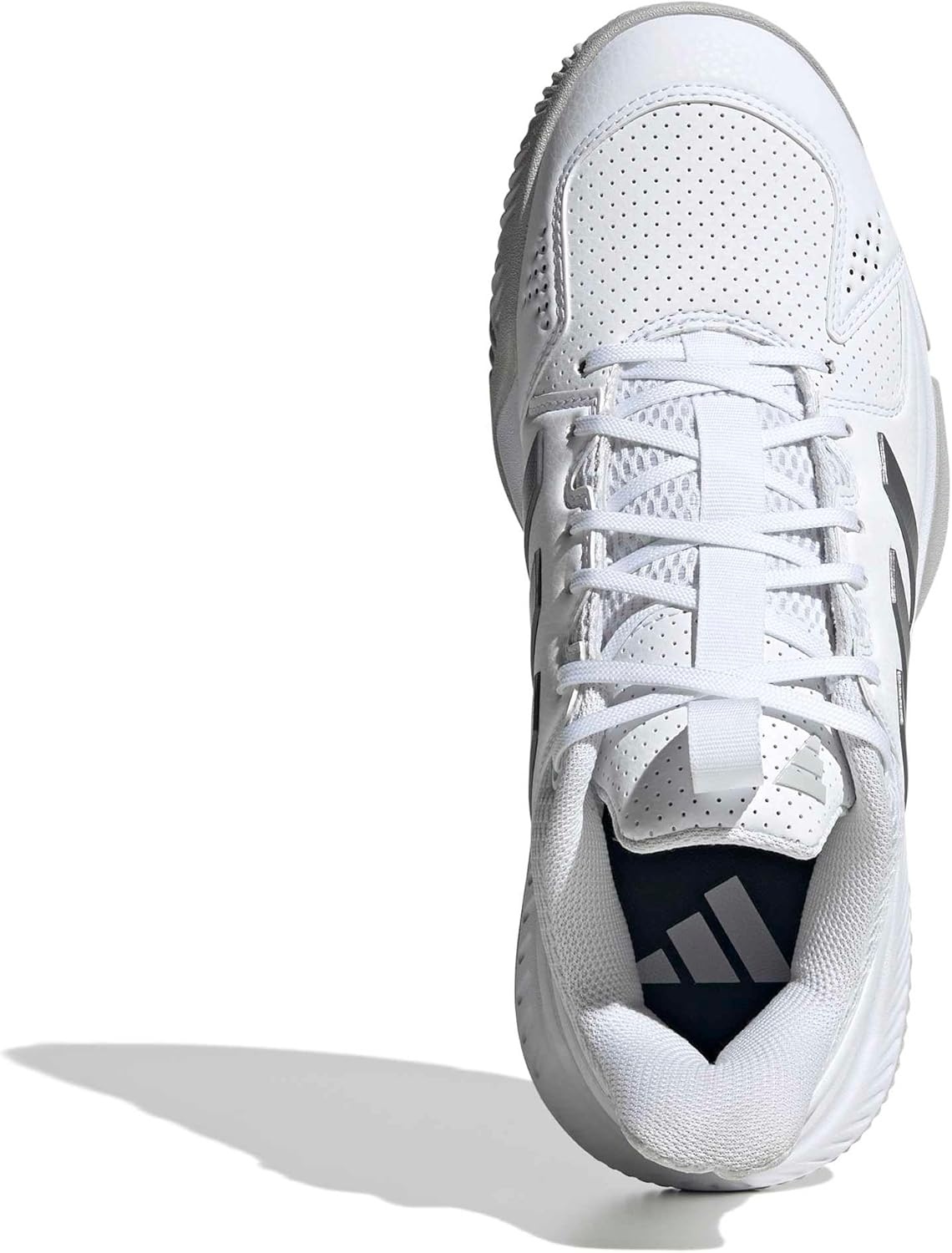 image:imageadidas Womens Court Flight Indoor Volleyball Volleyball Sneakers Shoes PinkWhiteDark Grey