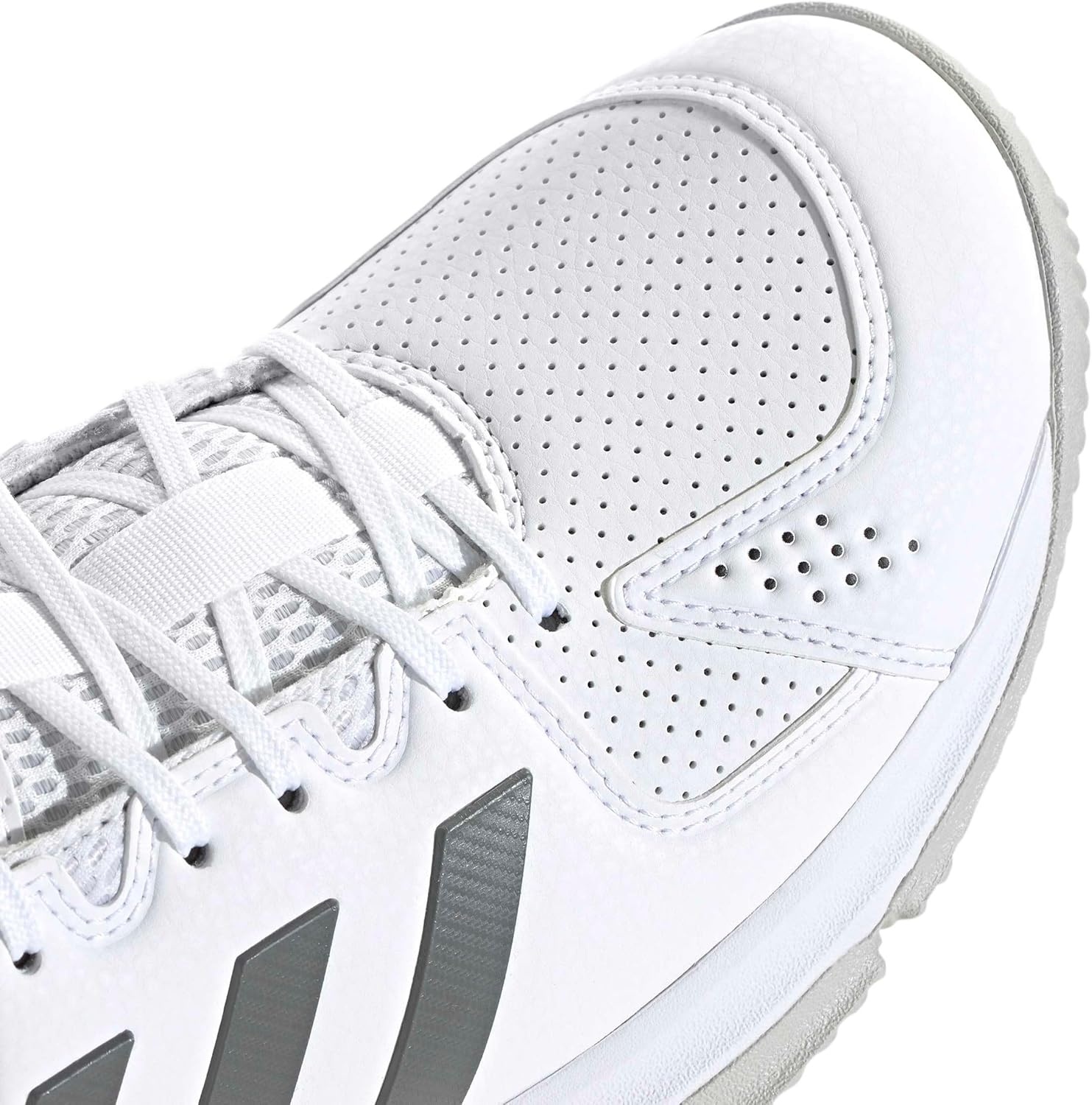 image:imageadidas Womens Court Flight Indoor Volleyball Volleyball Sneakers Shoes PinkWhiteDark GreyGrey