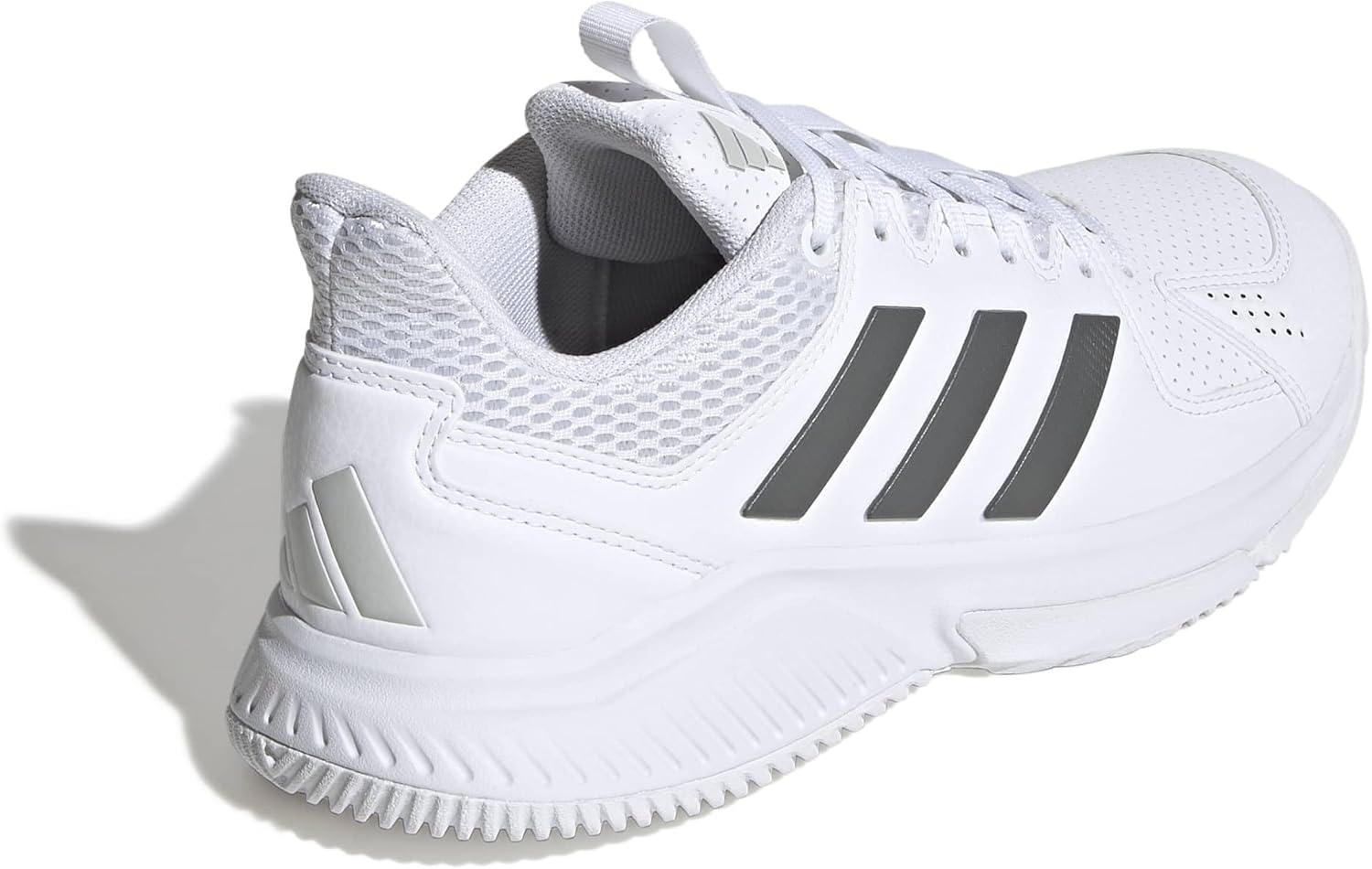 image:imageadidas Womens Court Flight Indoor Volleyball Volleyball Sneakers Shoes PinkWhiteGrey