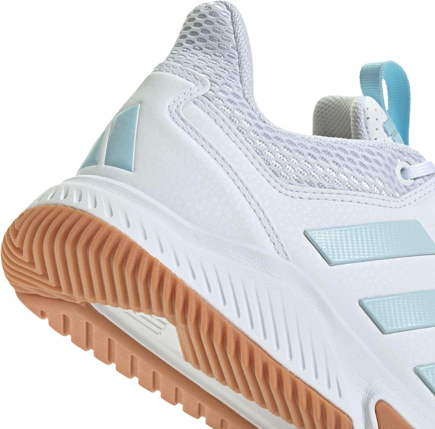 image:imageadidas Womens Court Flight Indoor Volleyball Volleyball Sneakers Shoes PinkWhiteIce BlueGum