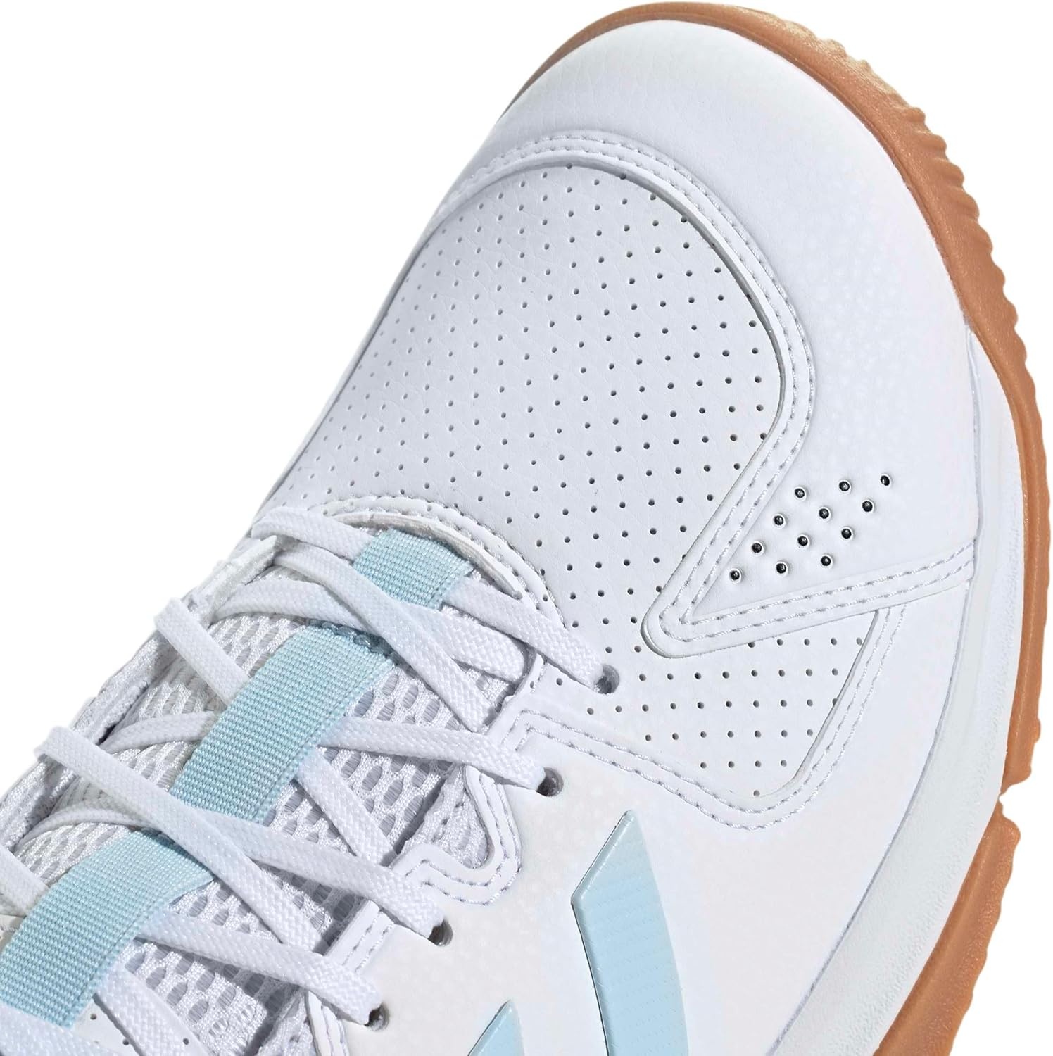 image:imageadidas Womens Court Flight Indoor Volleyball Volleyball Sneakers Shoes PinkWhiteIce BlueGum