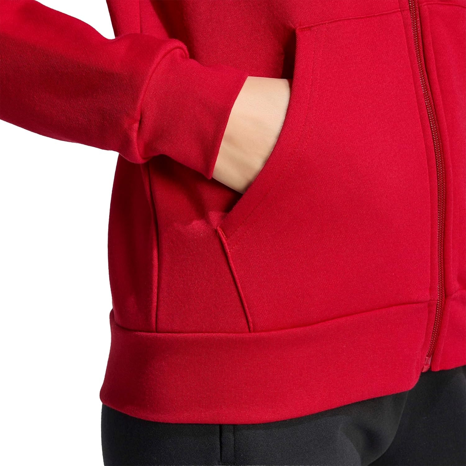 image:imageadidas Womens Entrada 26 Fullzip HoodieTeam Power RedWhite