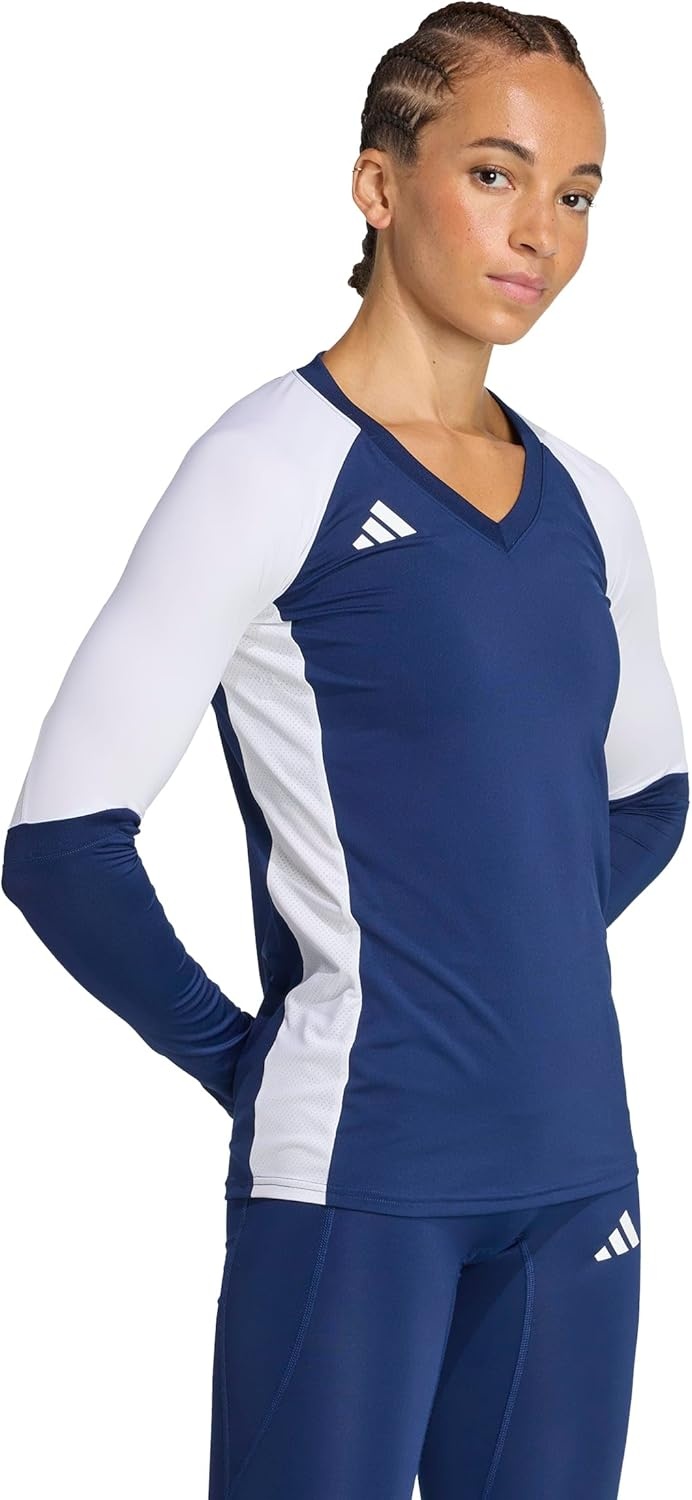 image:imageadidas Womens Quickset Volleyball Long Sleeve JerseyTeam Navy Blue
