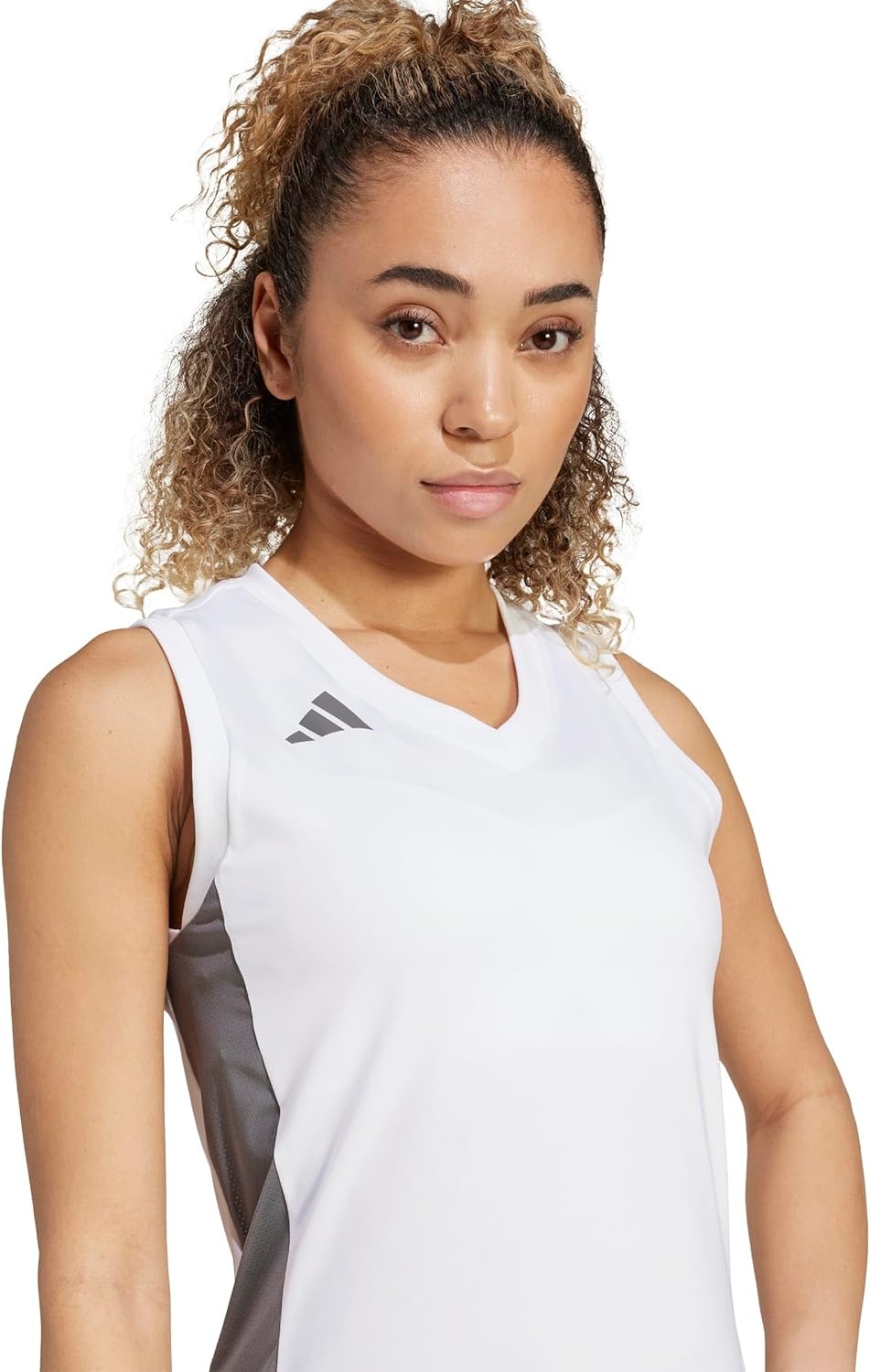 image:imageadidas Womens Quickset Volleyball Sleeveless JerseyWhite