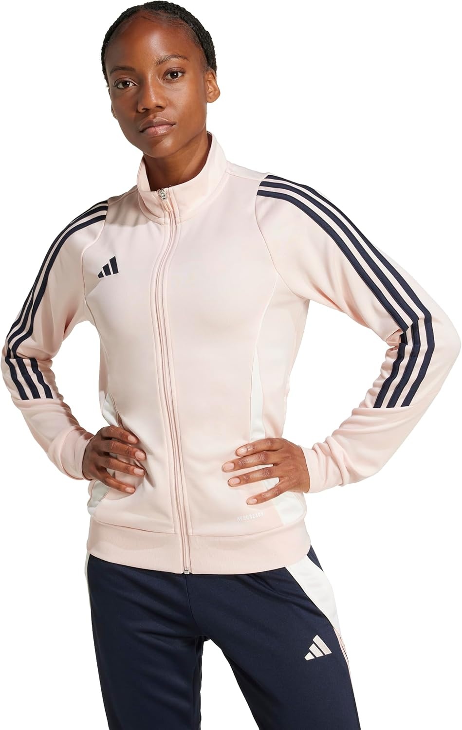image:imageadidas Womens Tiro 24 Training JacketBlush PinkNight Navy