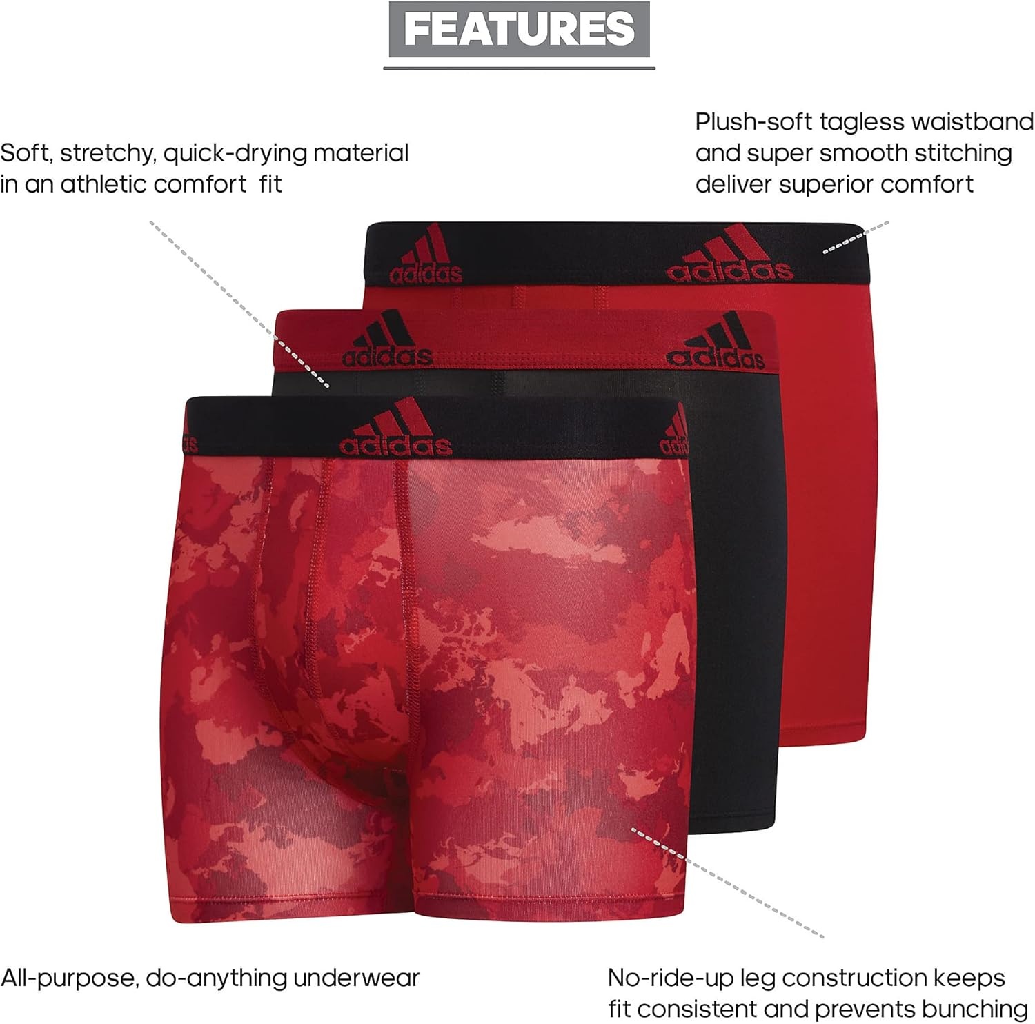 image:imageadidas Womens Train Essentials Boxy Tank TopScarlet Continent CamoBlackScarlet