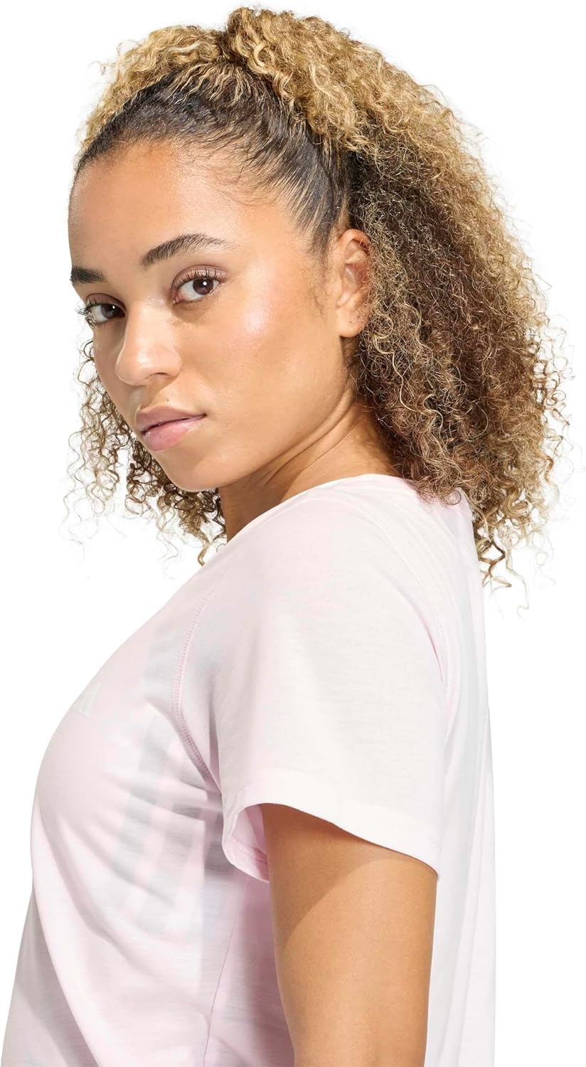 image:imageadidas Womens Workout Essentials ScoopNeck TShirtClear Pink