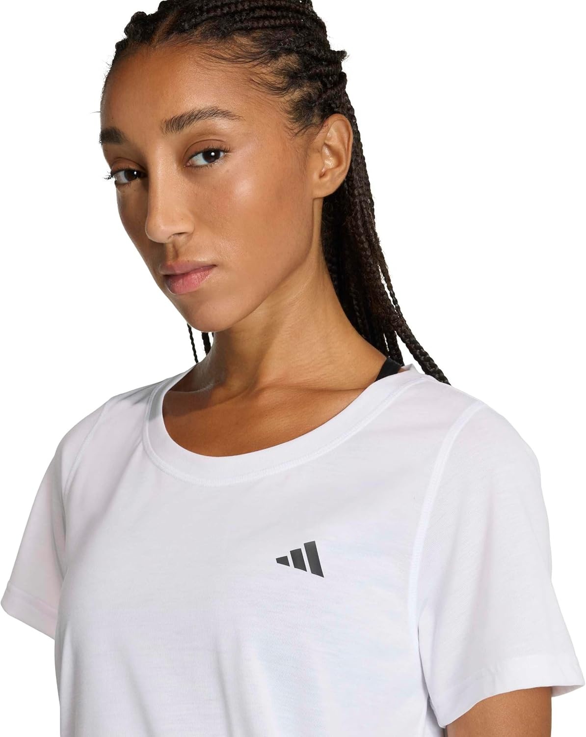 image:imageadidas Womens Workout Essentials ScoopNeck TShirtWhite