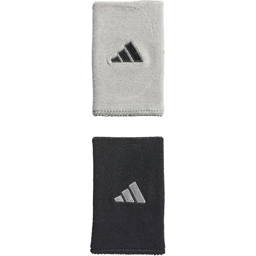 image:imageAdidas UnisexAdult Interval Reversible Wristband  Athletic Sweatband for Men and WomenBlackAluminum 2White20Large