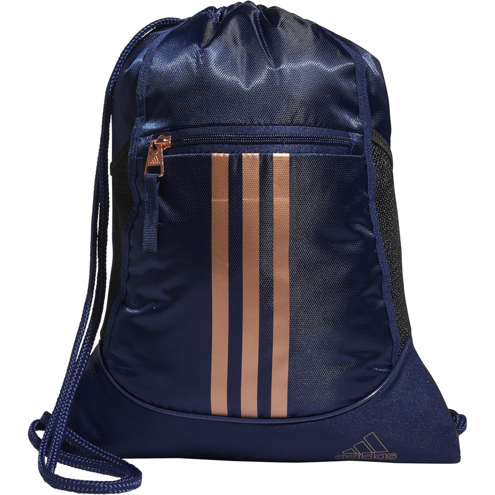 image:imageadidas Alliance Sackpack  Drawstring Backpack for Sports Small Gym BagDark BlueRose Gold2
