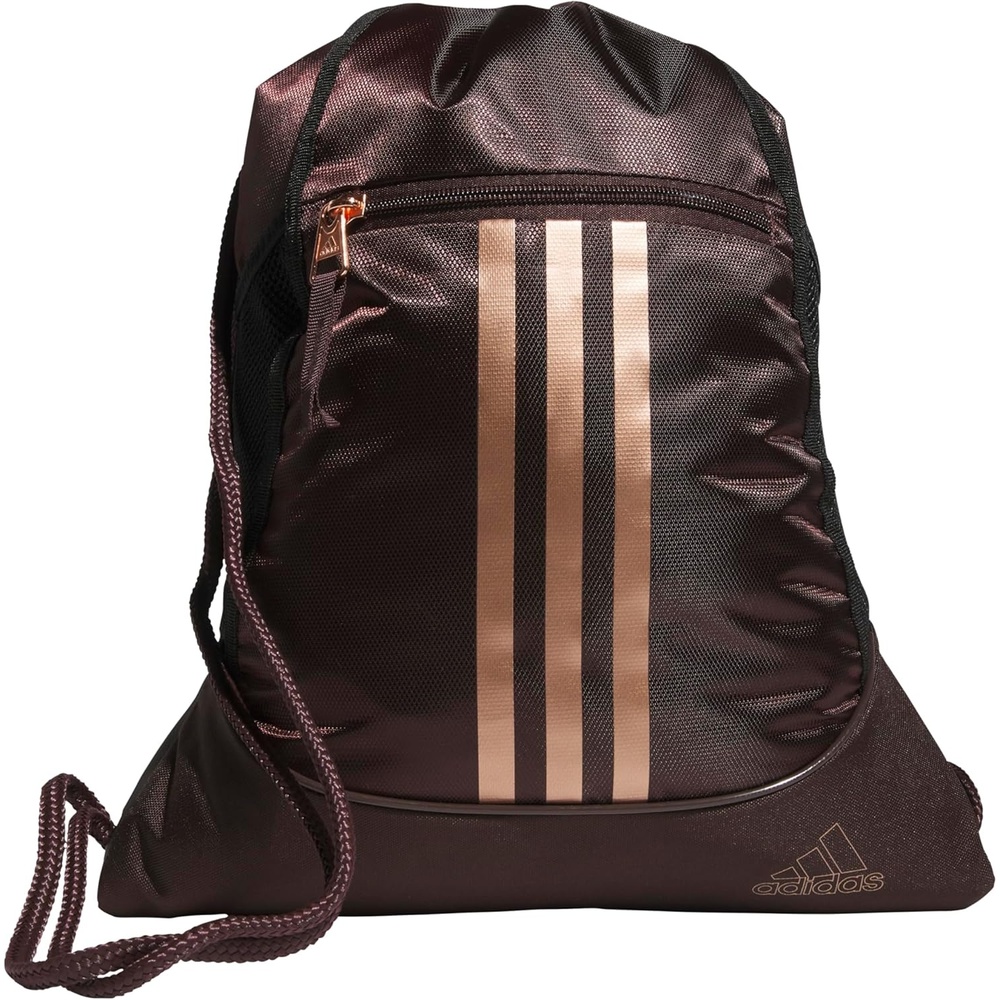 image:imageadidas Alliance Sackpack Drawstring Backpack for Sports Small Gym BagShadow BrownRose Gold2