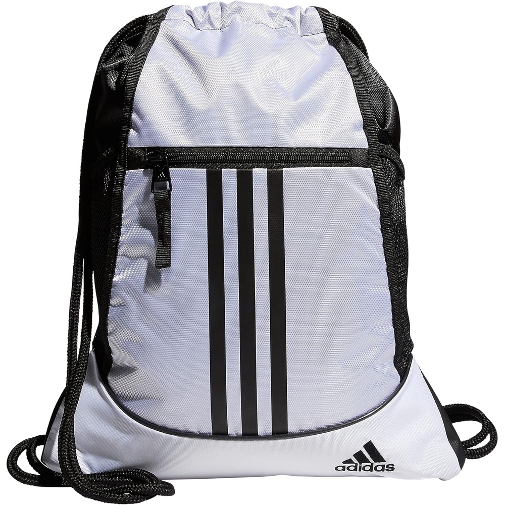 image:imageadidas Alliance Sackpack Drawstring Backpack for Sports Small Gym BagWhiteBlack2
