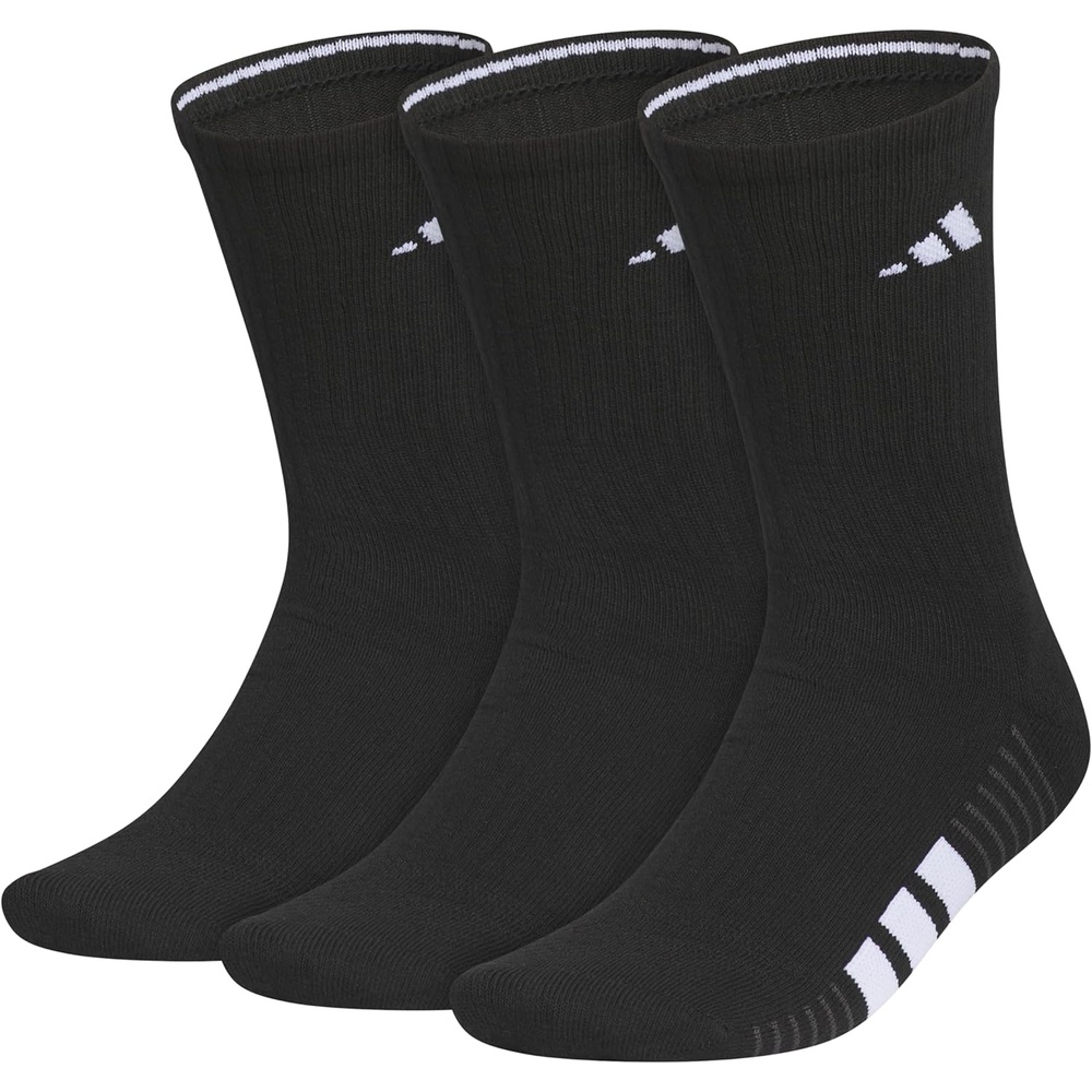 image:imageadidas Cushioned Crew Socks 3PairBlackWhiteCarbon Grey4
