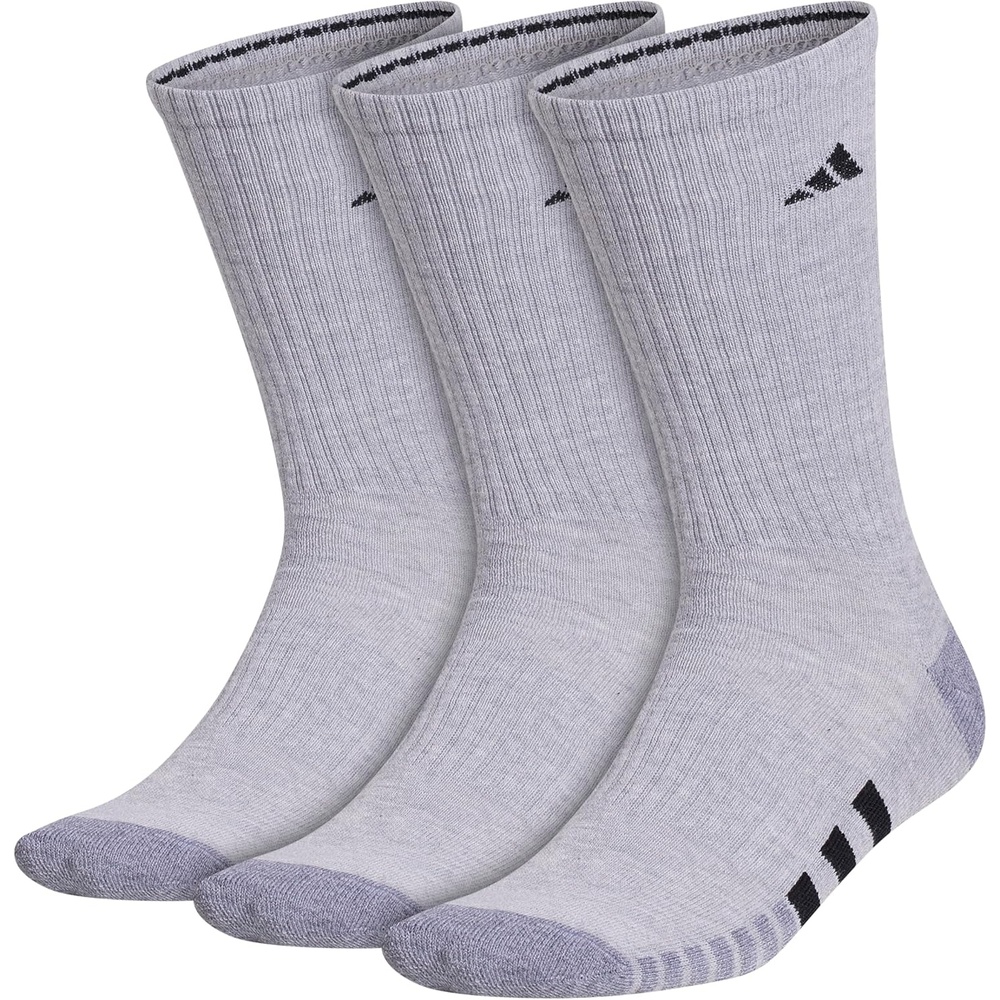 image:imageadidas Cushioned Crew Socks 3PairCool Light HeatherGreyBlack3