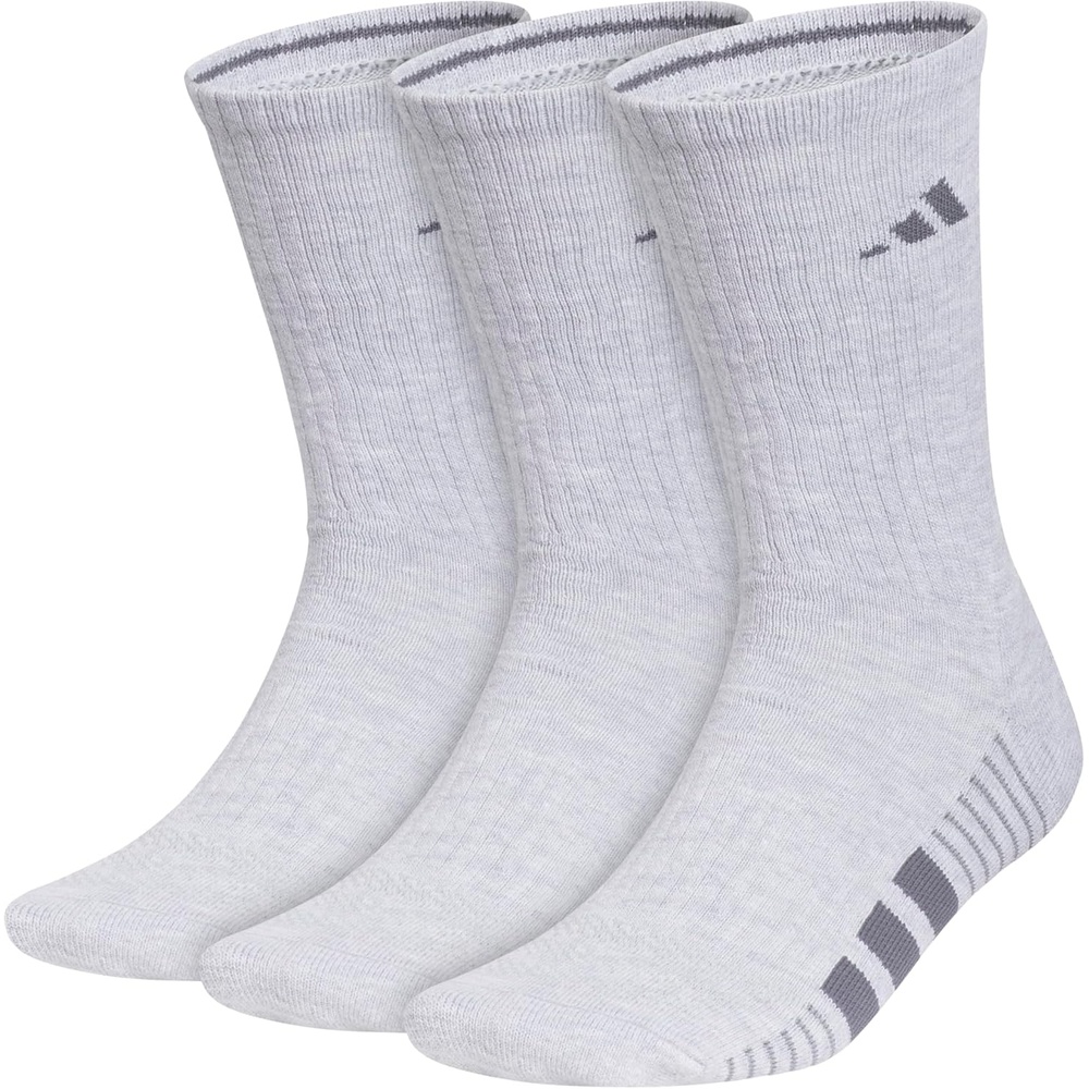 image:imageadidas Cushioned Crew Socks 3PairCool Light HeatherOnix GreyGrey4