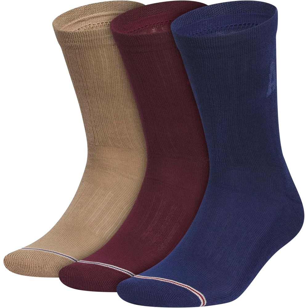 image:imageadidas Cushioned Crew Socks 3PairKhaki SixMaroonDark BlueFoundation2