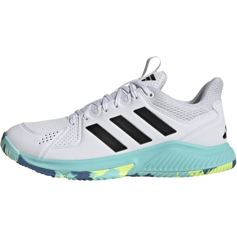image:imageadidas Womens Court Flight Indoor Volleyball Volleyball Sneakers Shoes PinkWhiteBlackFlash Aqua