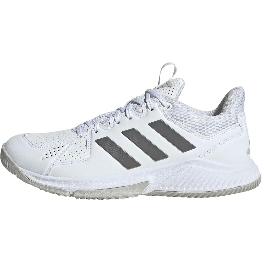 image:imageadidas Womens Court Flight Indoor Volleyball Volleyball Sneakers Shoes PinkWhiteDark Grey