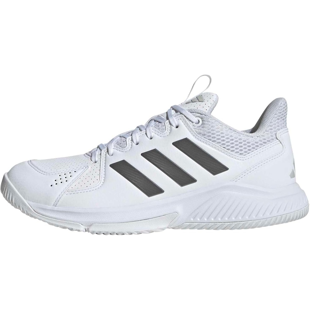 image:imageadidas Womens Court Flight Indoor Volleyball Volleyball Sneakers Shoes PinkWhiteGrey